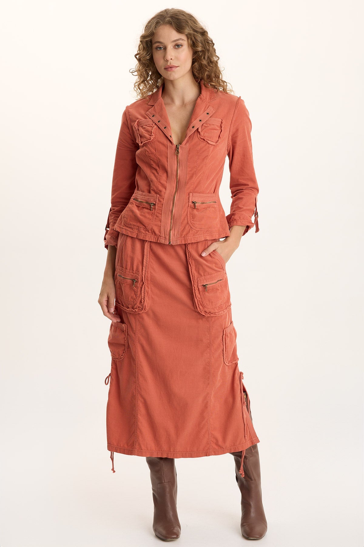 XCVI Eino Corduroy Fitted Blazer Jacket