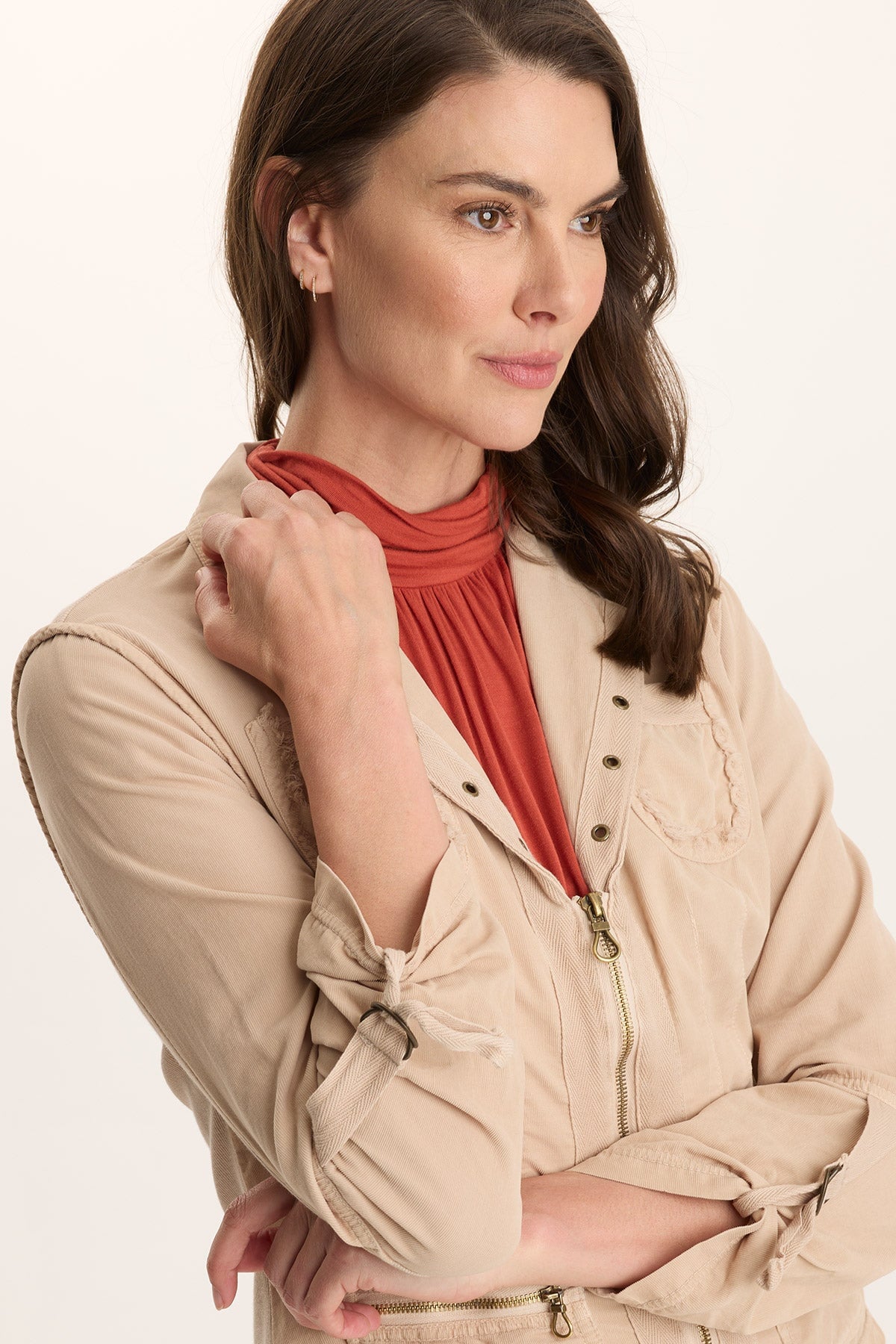 XCVI Eino Corduroy Fitted Blazer Jacket