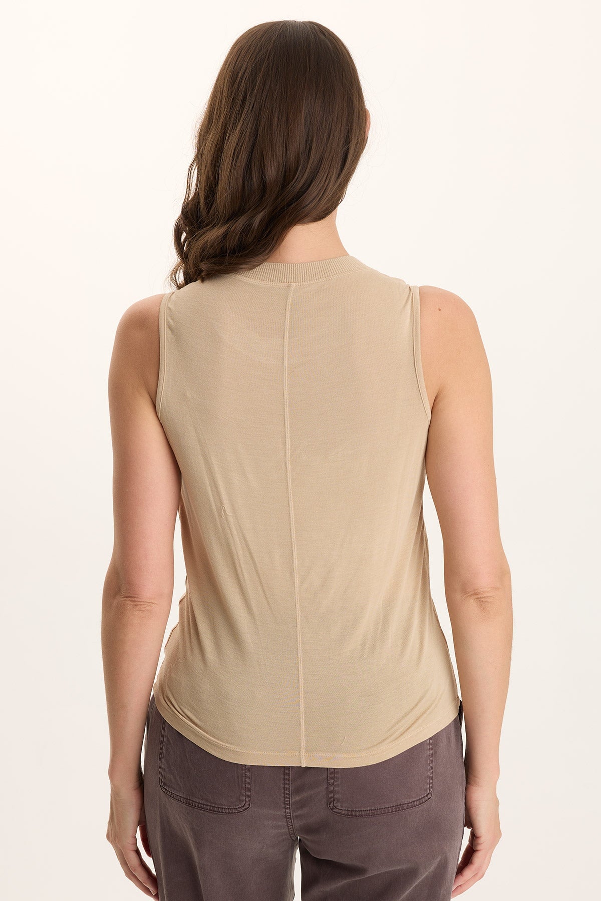 XCVI Mahala Textured Satin Embossed Crew Neck Tank