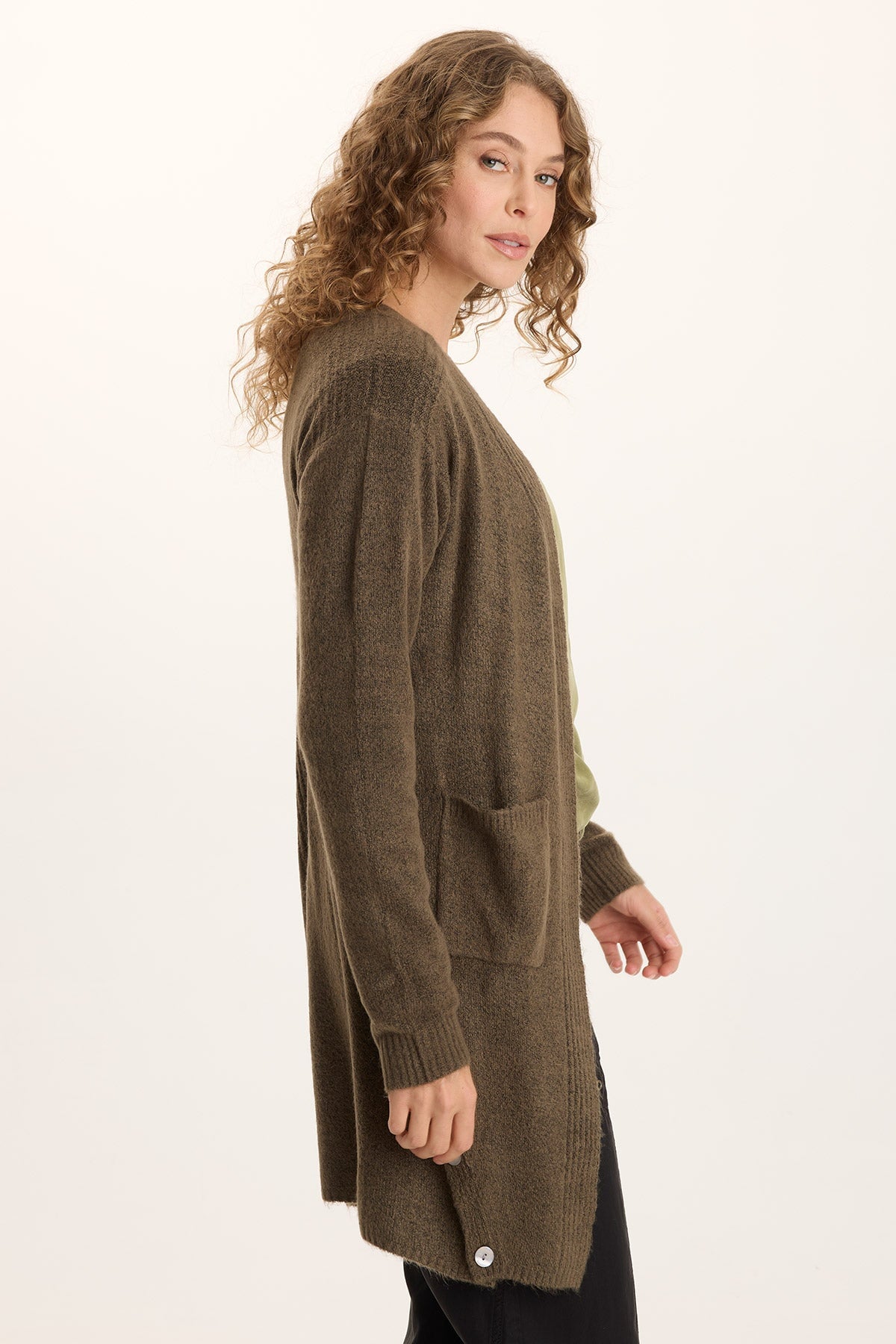 XCVI Bayek Longline Open-Front Knit Cardigan