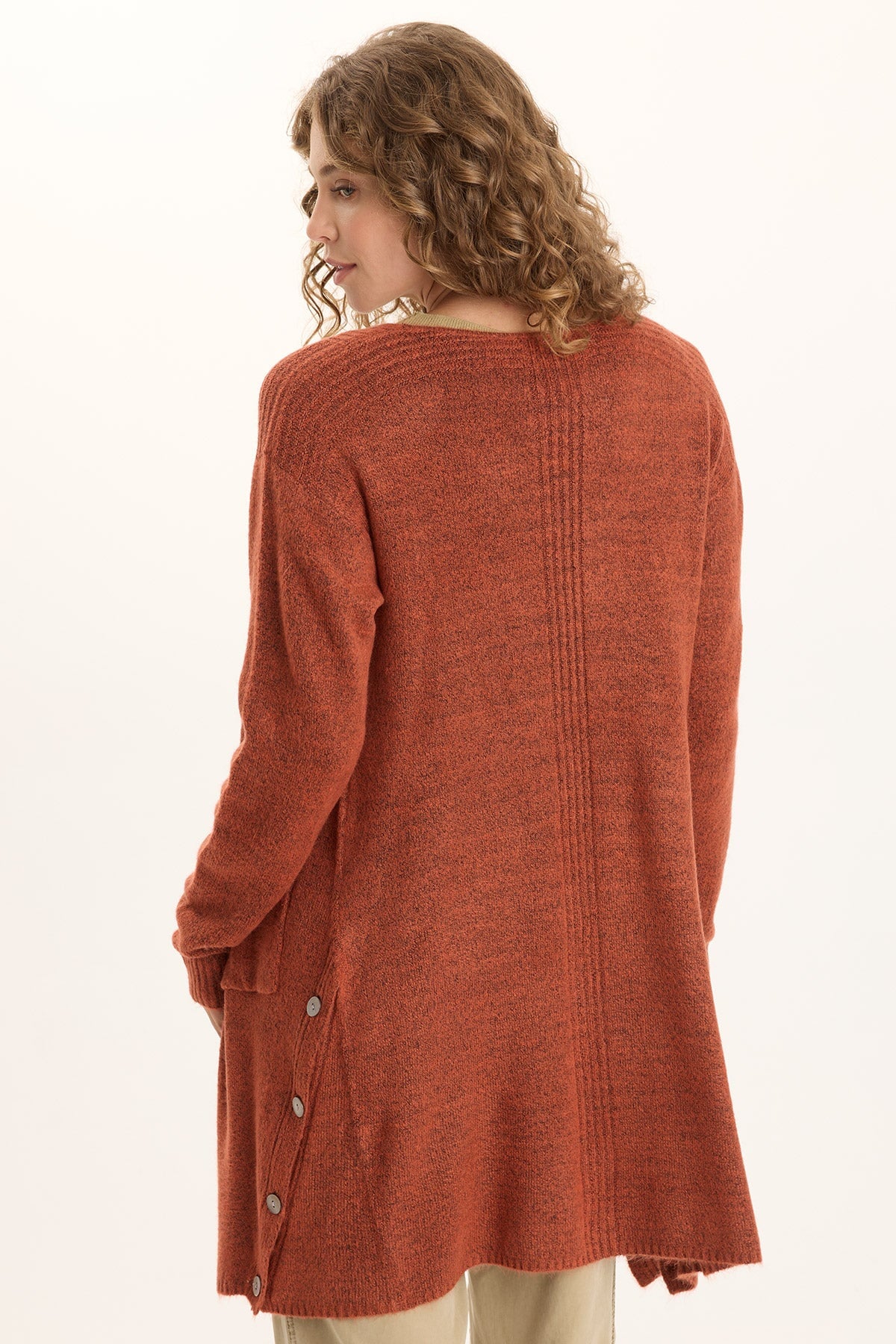 XCVI Bayek Longline Open-Front Knit Cardigan