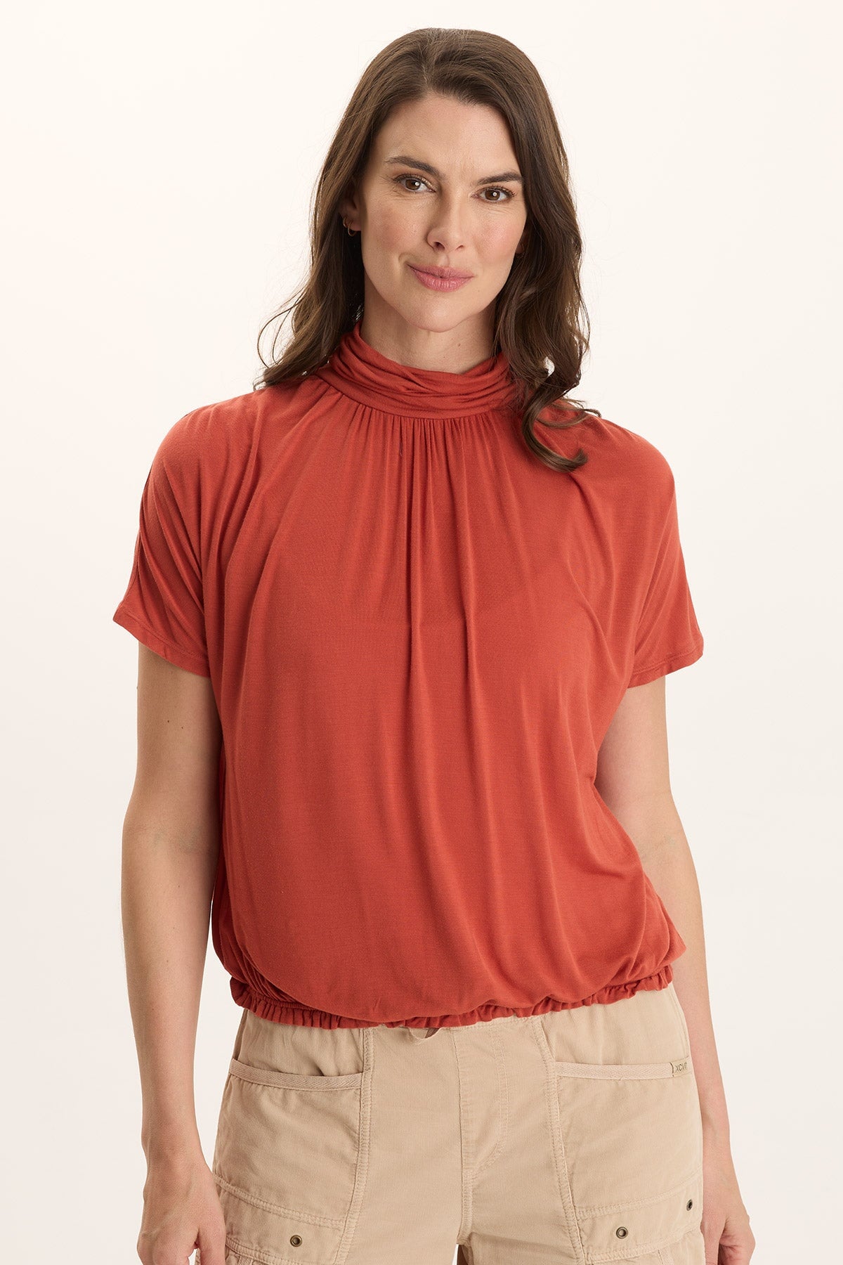 XCVI Viggo Soft Jersey Turtleneck Banded Tee