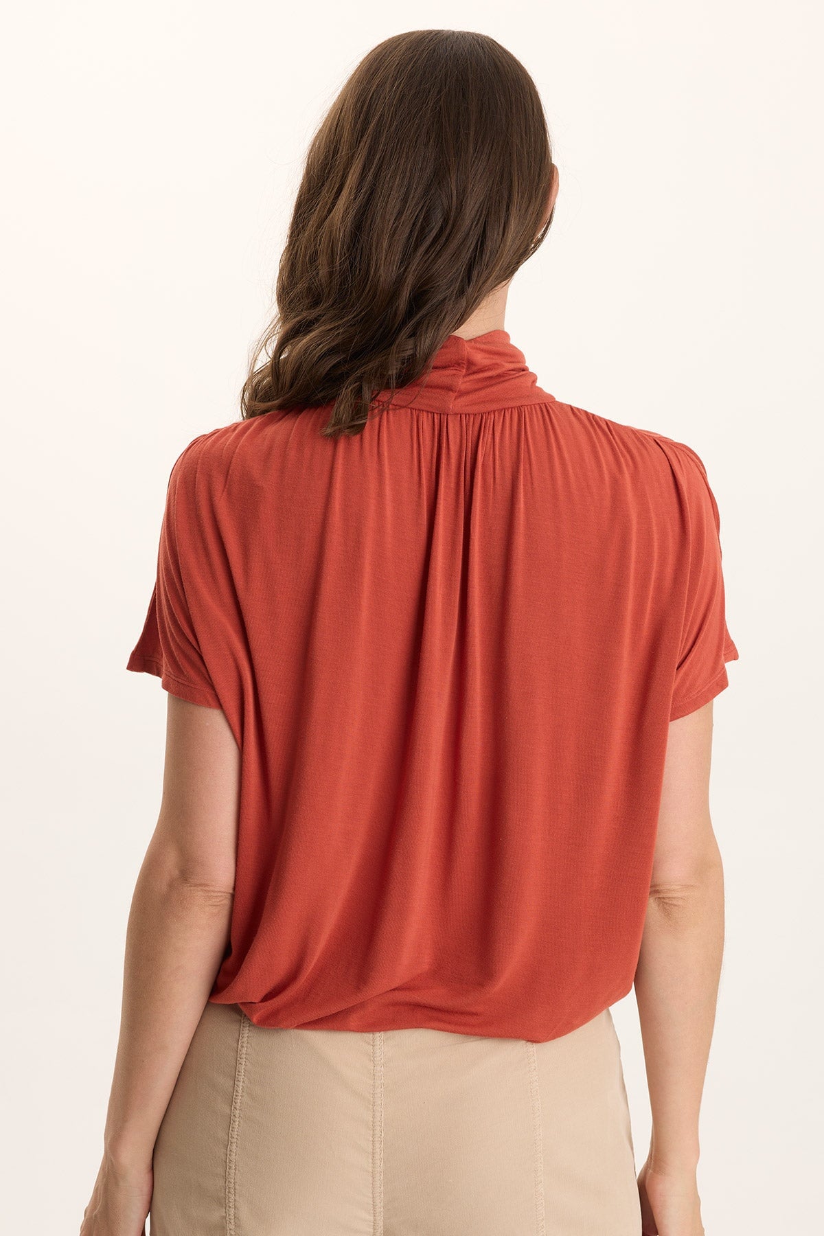 XCVI Viggo Soft Jersey Turtleneck Banded Tee