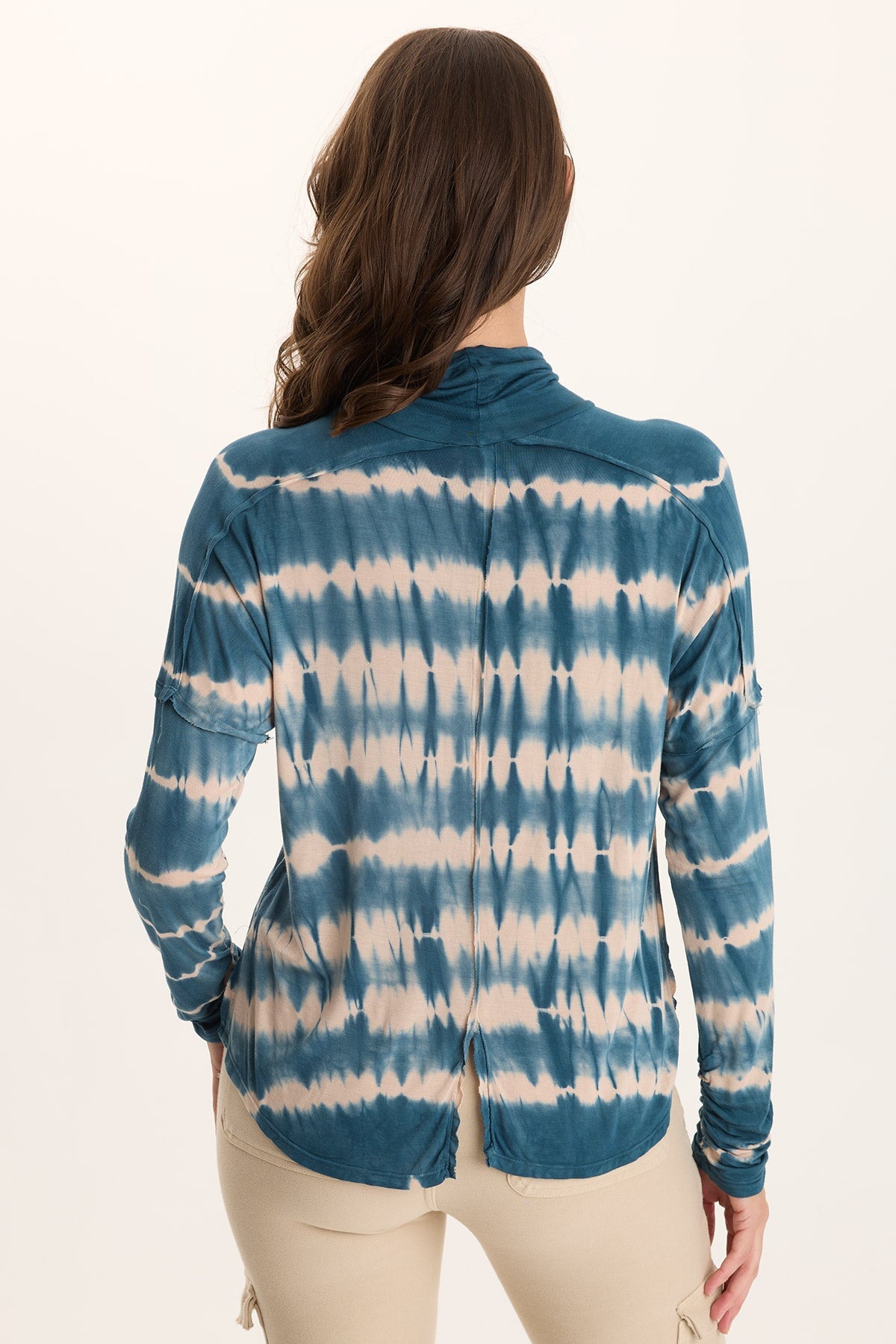 XCVI Norda Soft Stretch Jersey Mock-Neck Keyhole Top