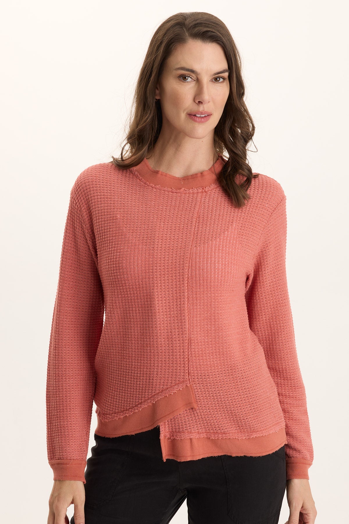 XCVI Alvis Thermal Asymmetrical Long-Sleeve Top