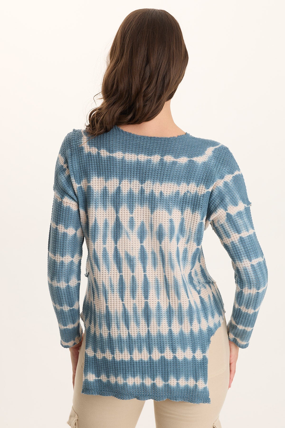 XCVI Arnie Thermal Asymmetrical Hem V-Neck Top