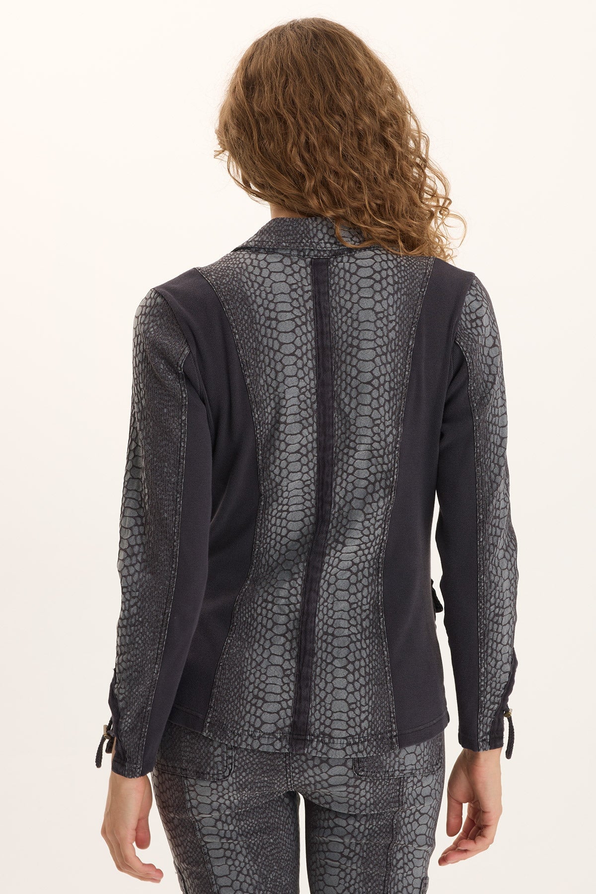 XCVI Kirklyn Textured Jacquard Novelty Stretch Blazer