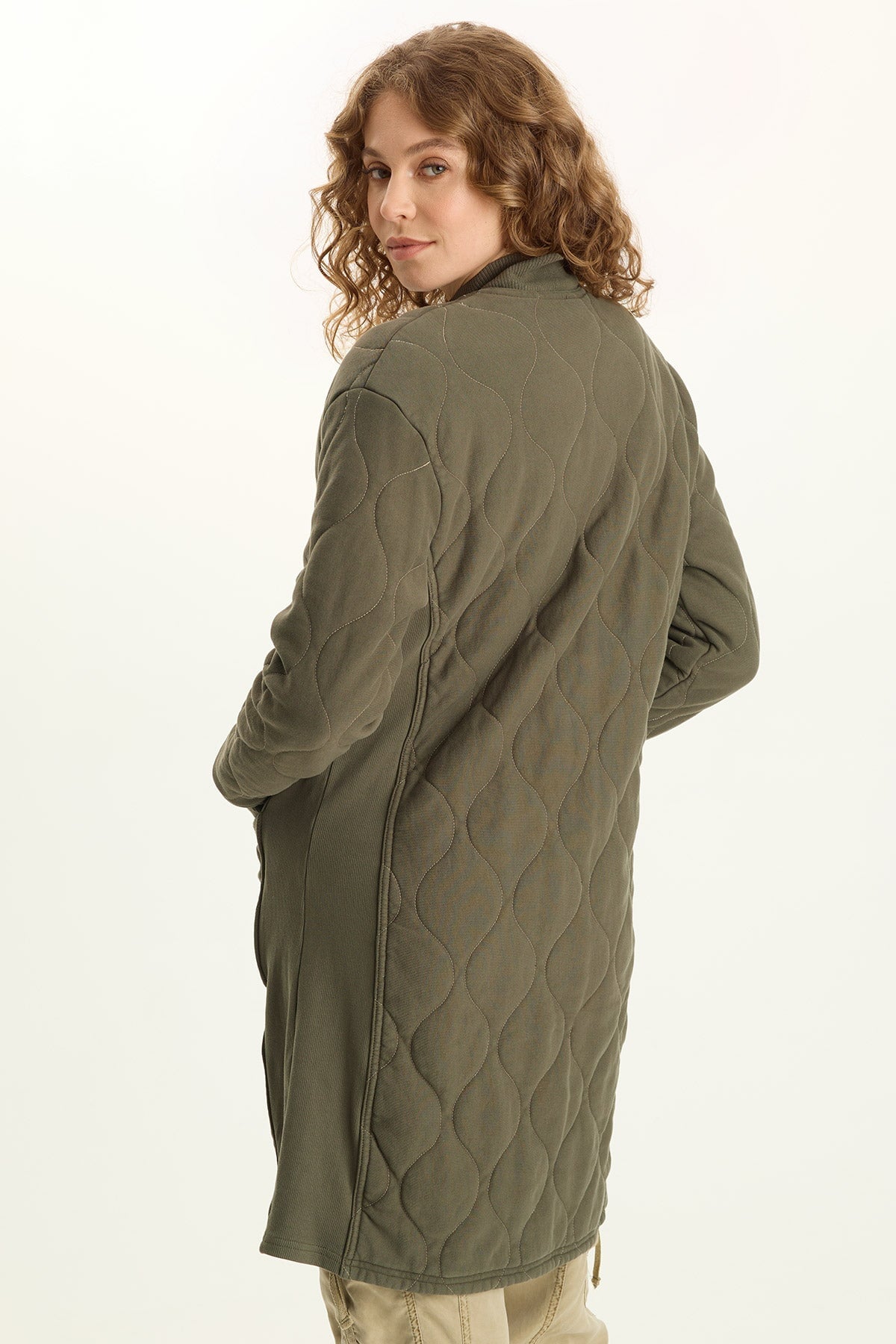 XCVI Torston Quilted Longline Double Zipper Coat