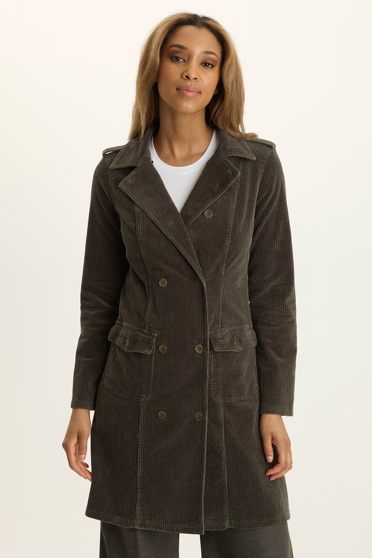 Wearables Risto Corduroy Longline Trench