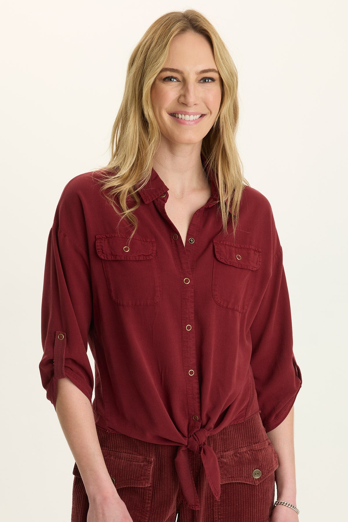 Wearables Tyrell Lightweight Tie-Front Button-Up