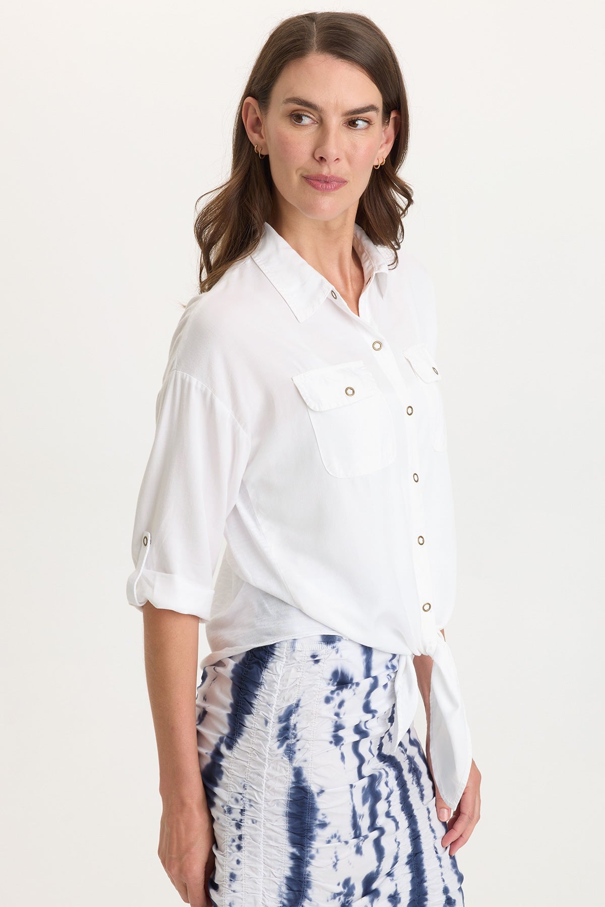 Wearables Tyrell Lightweight Tie-Front Button-Up