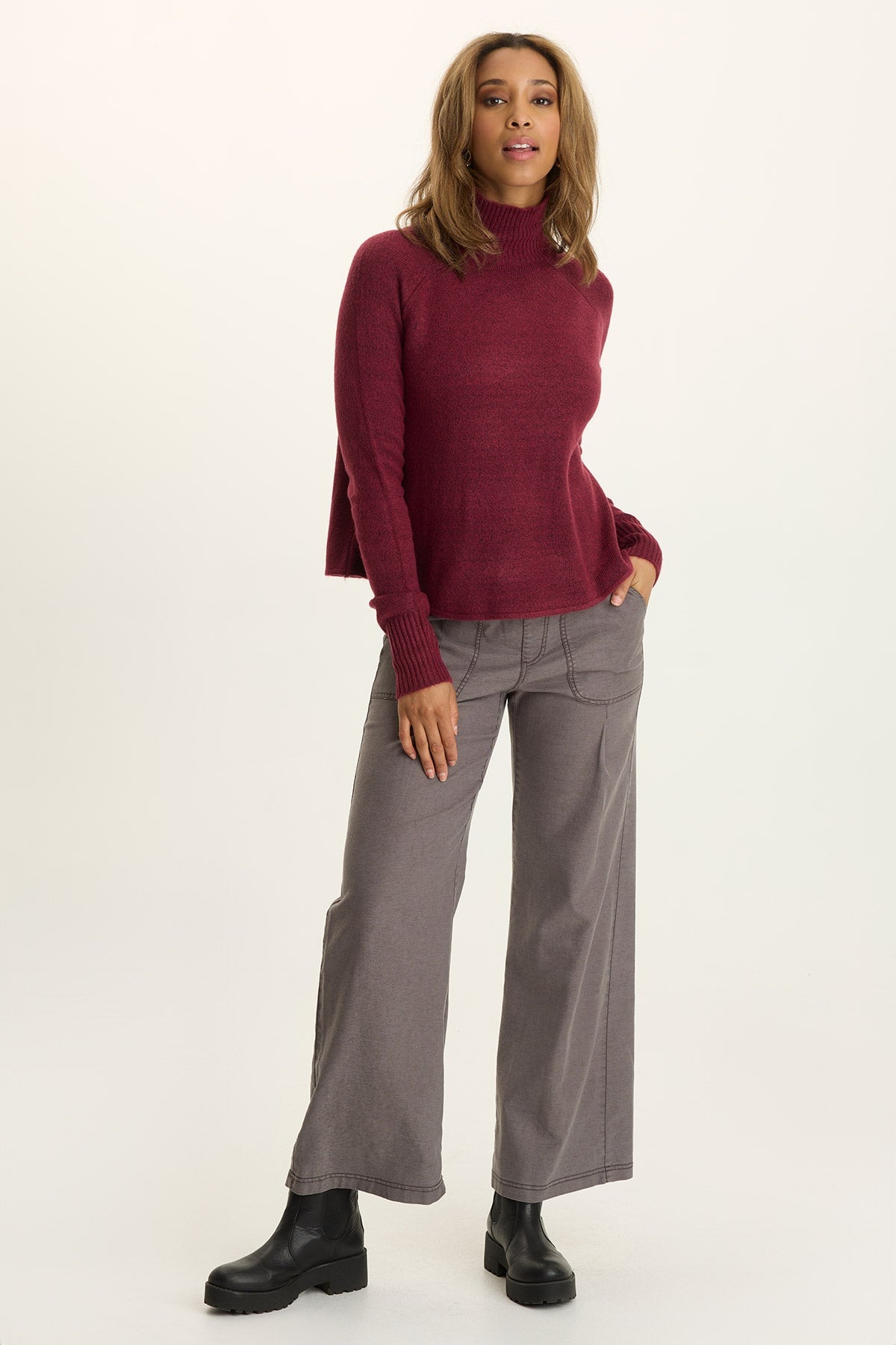 Wearables Riven Twill Wide Leg Pull-On Pant