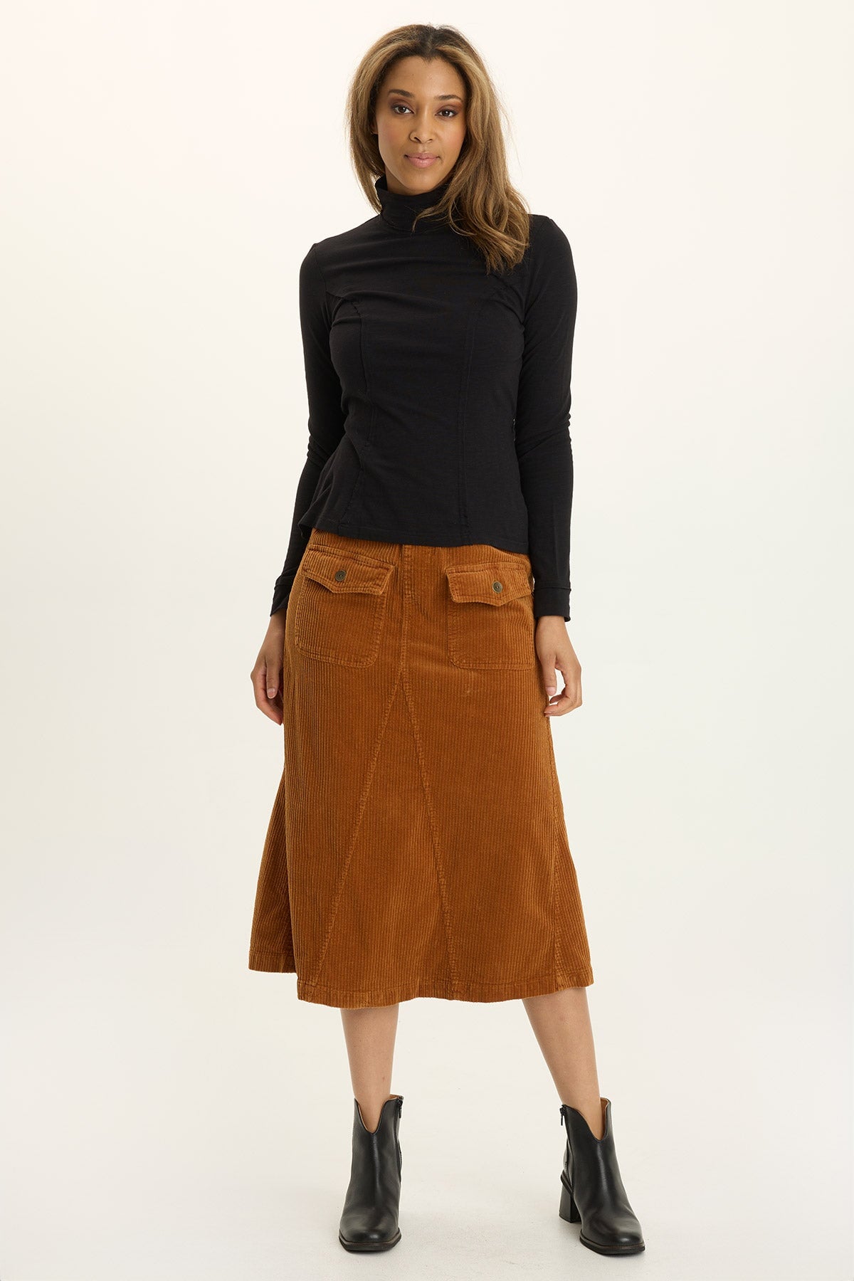 Wearables Kari Jersey Mock-Neck Peplum Top