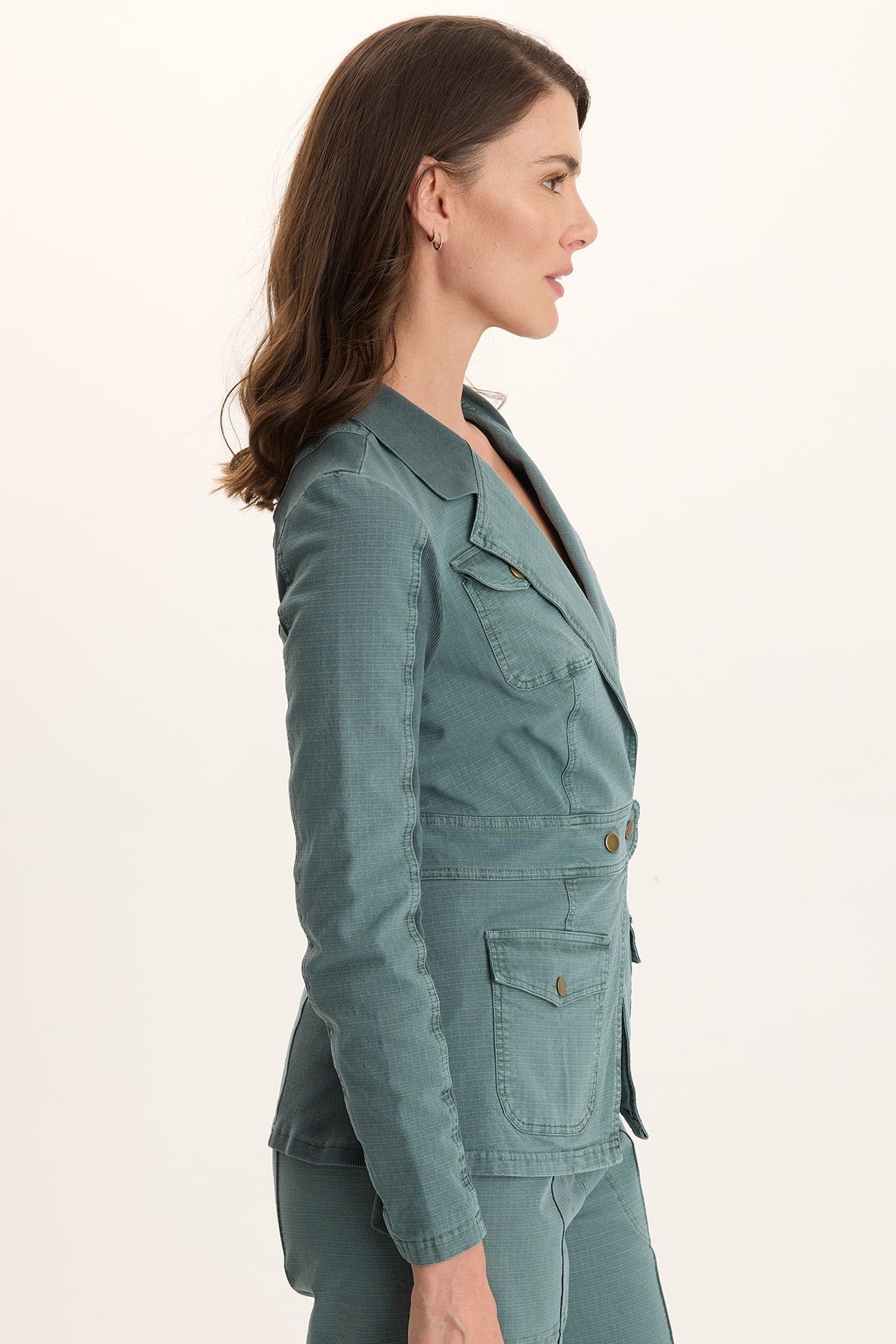 XCVI Lochlyn Structured Fitted Stretch Blazer Jacket