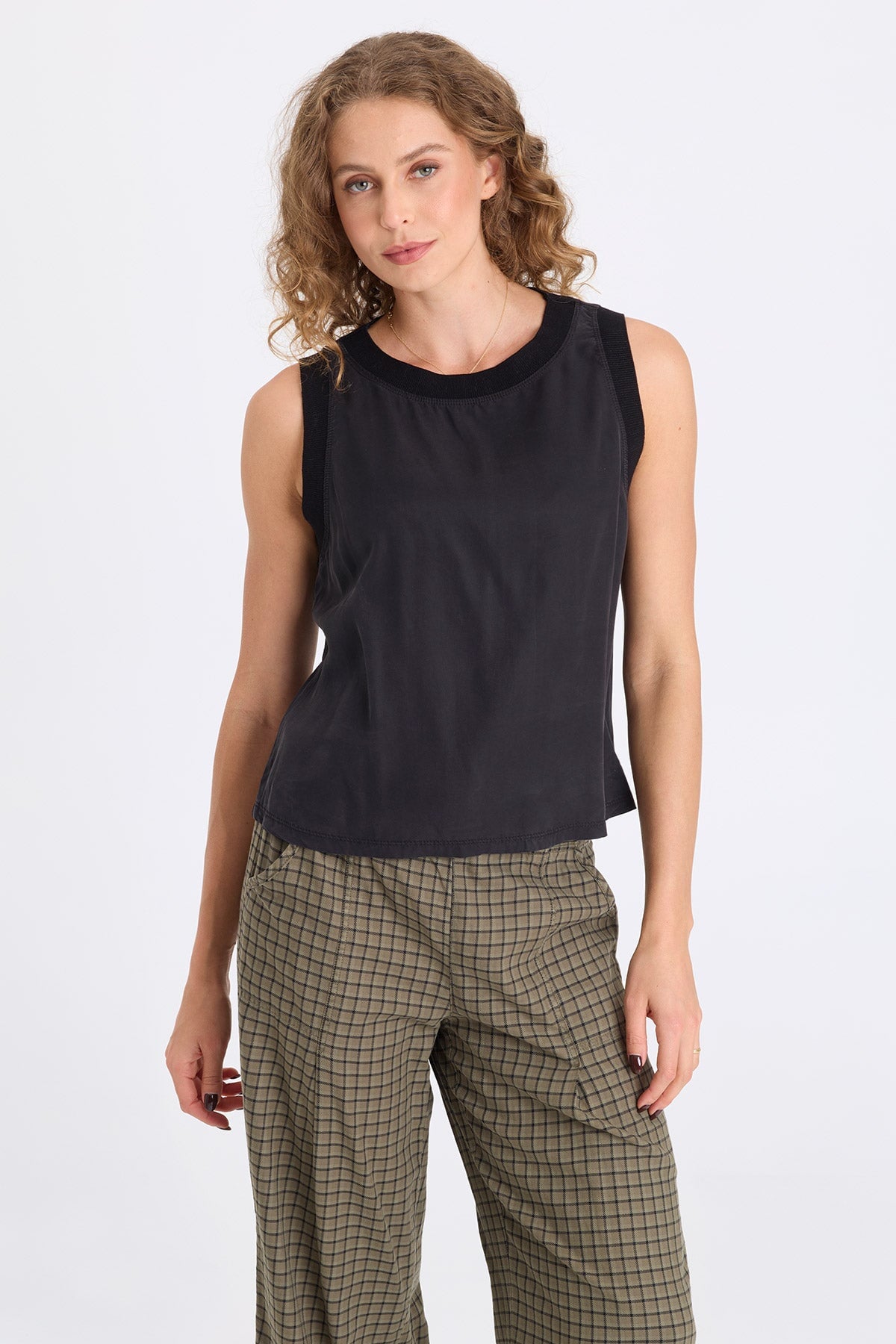 XCVI Katrine Soft Twill Elevated Tank