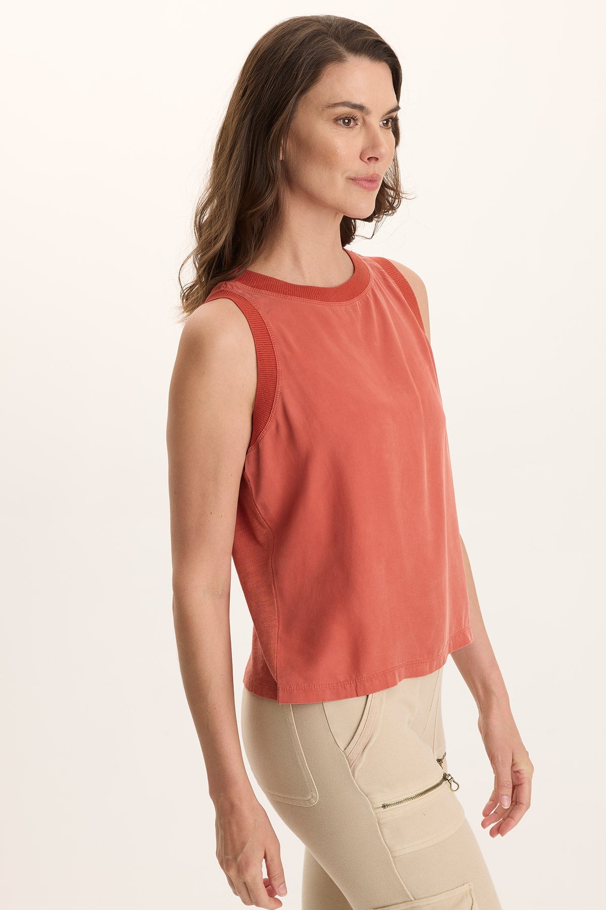 XCVI Katrine Soft Twill Elevated Tank