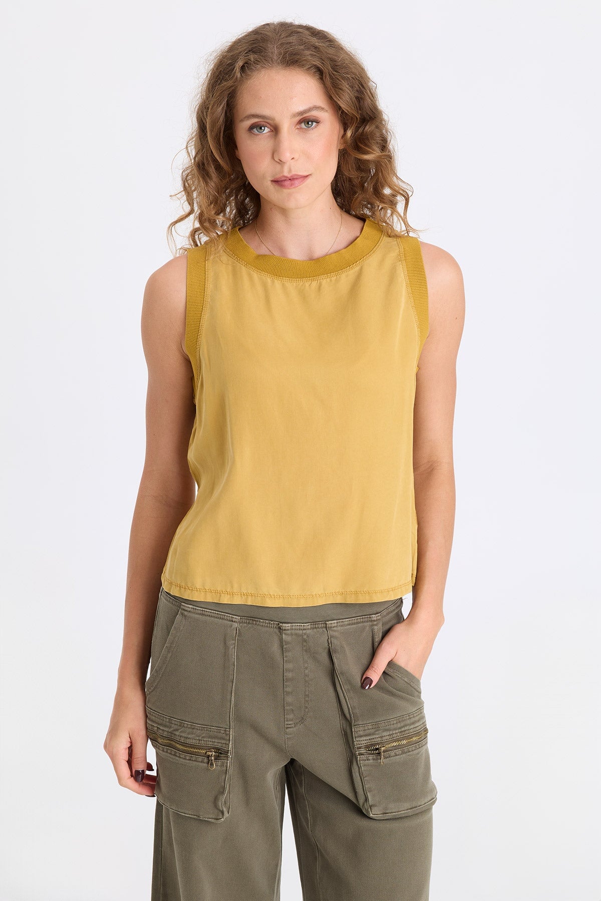 XCVI Katrine Soft Twill Elevated Tank