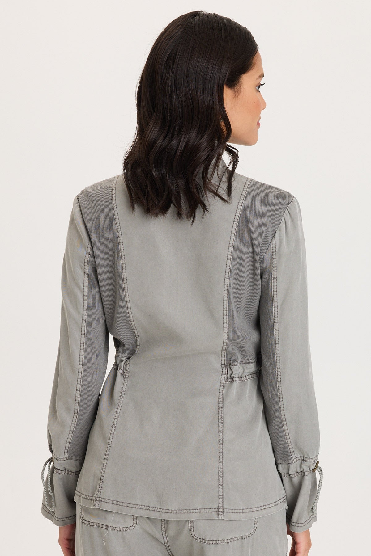 XCVI Hall Four Pocket Cinchable Twill/Rib Jacket