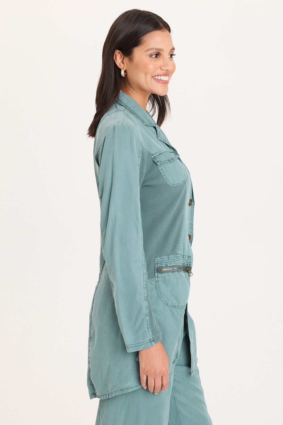 XCVI Cutmore One-Button Long Blazer