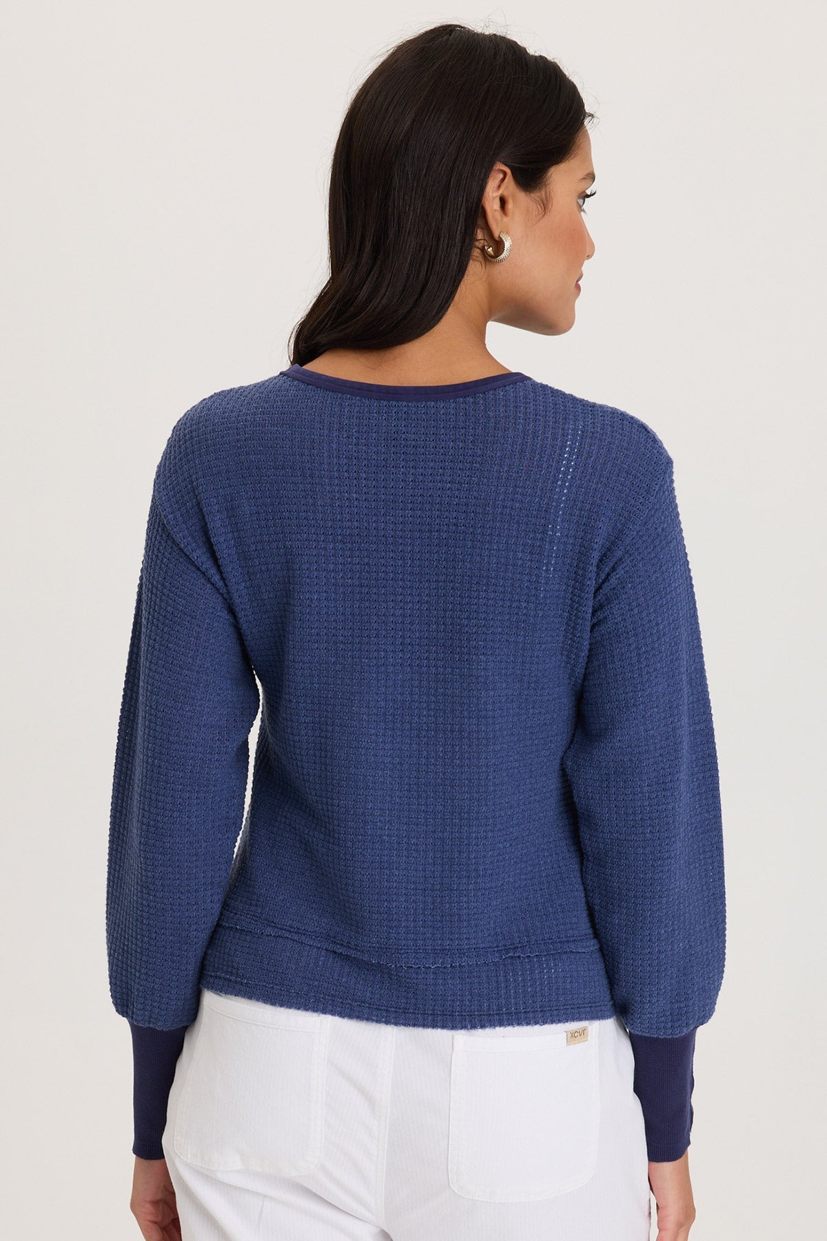 XCVI Kelsoe Buttoned Cuffs Thermal Long Sleeve Top