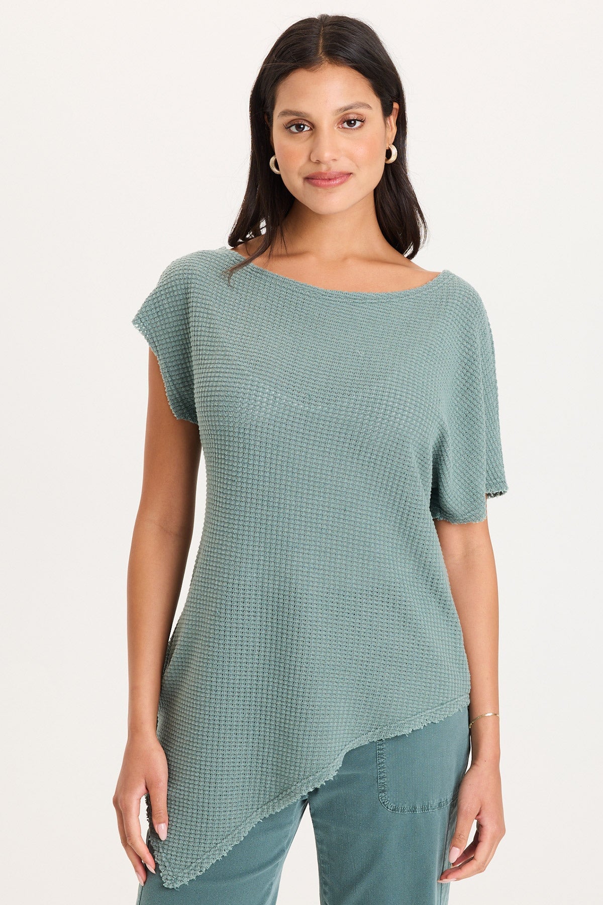 XCVI Imrie Off-Shoulder Asymmetrical Hem Top