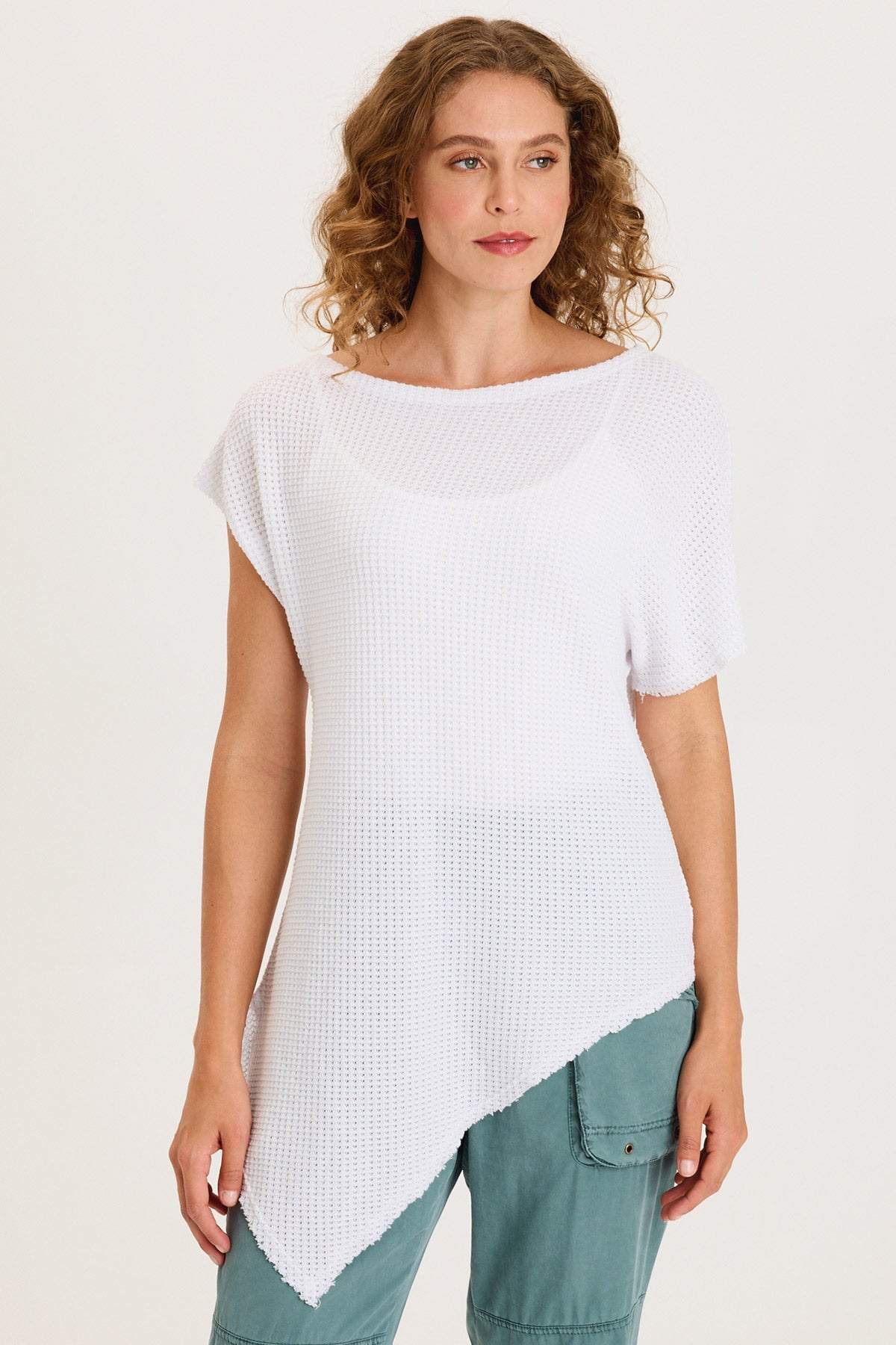 XCVI Imrie Off-Shoulder Asymmetrical Hem Top