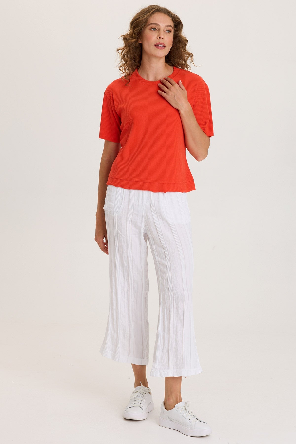 XCVI Cairns Longer Short Sleeve Double Hem Tee