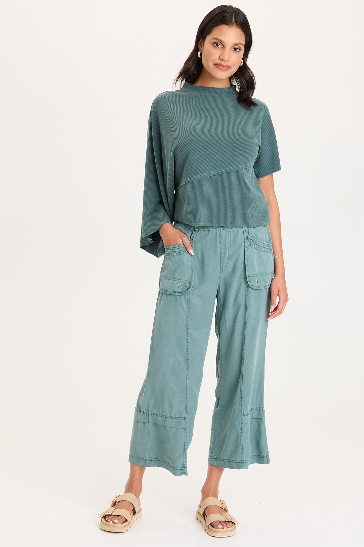 XCVI Gilchrist Asymmetrical Sleeve Top