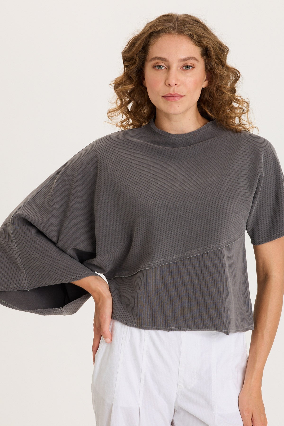 XCVI Gilchrist Asymmetrical Sleeve Top