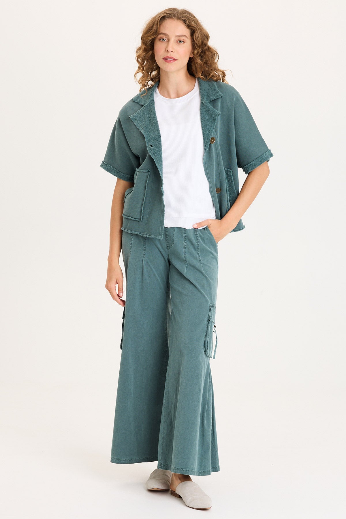 XCVI Kennison Short Sleeve Fleece Capelet