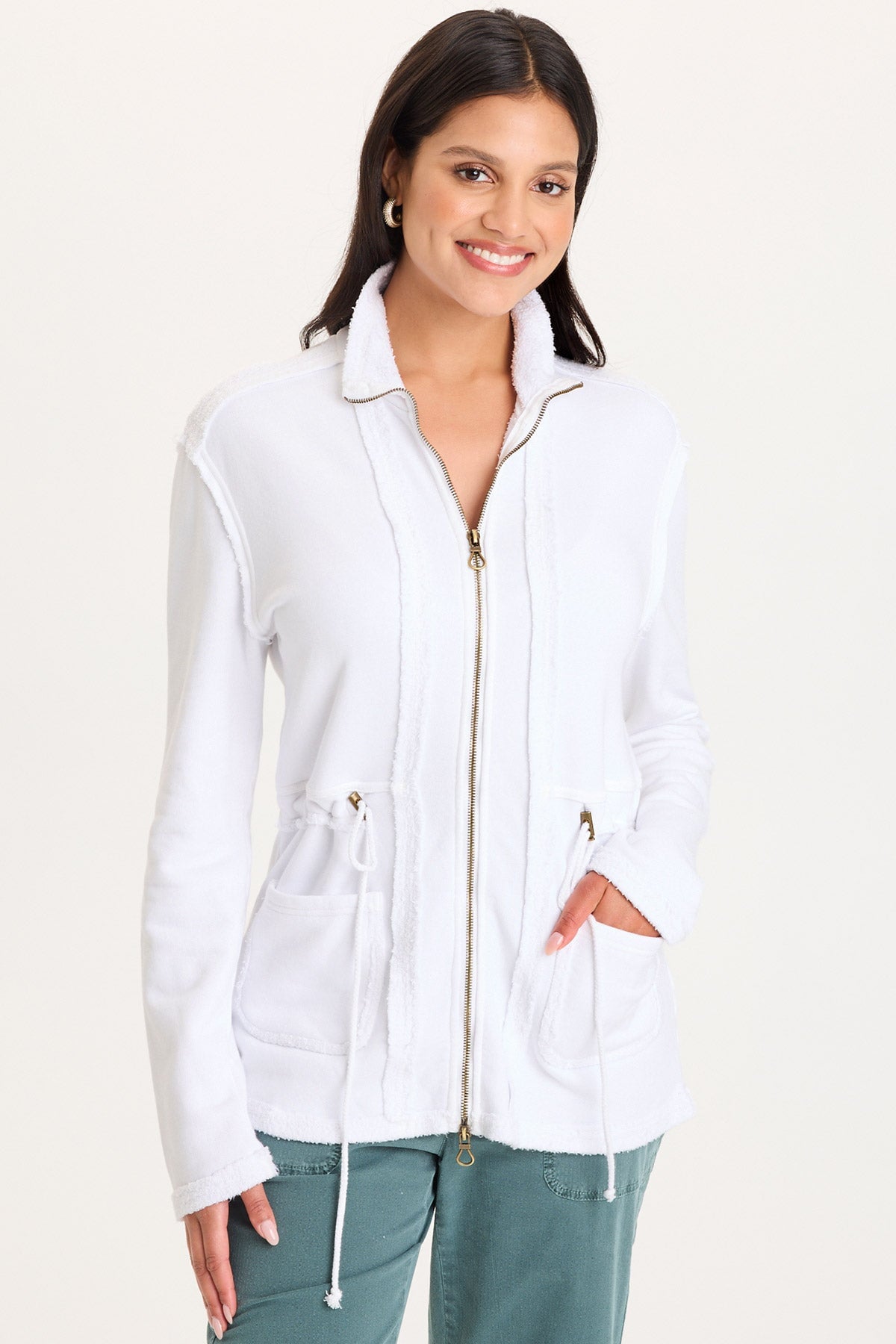 XCVI Lemont Cinchable Waist with Front Pockets and Zip Up Closure