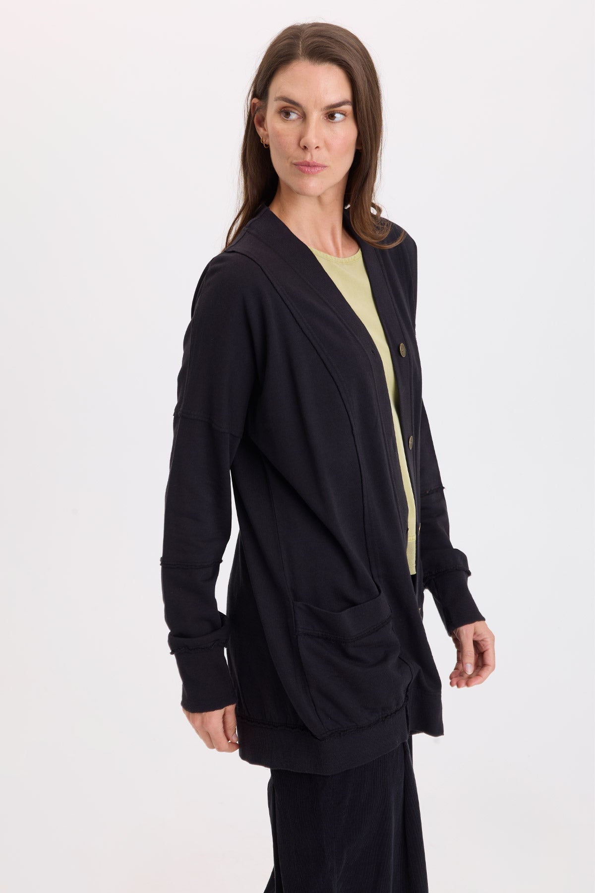 Wearables Trude Fleece Button-Up Cardigan