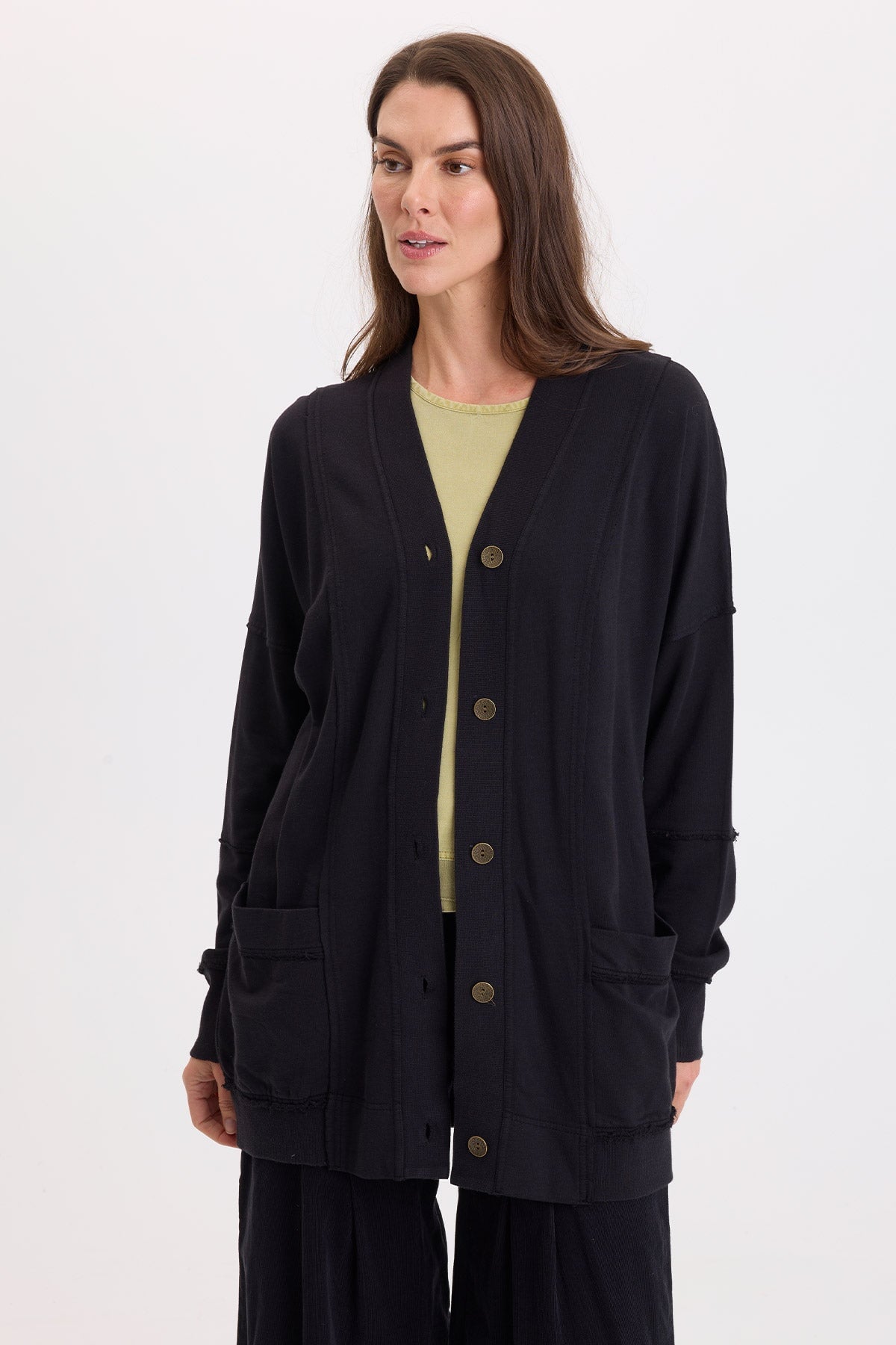 Wearables Trude Fleece Button-Up Cardigan