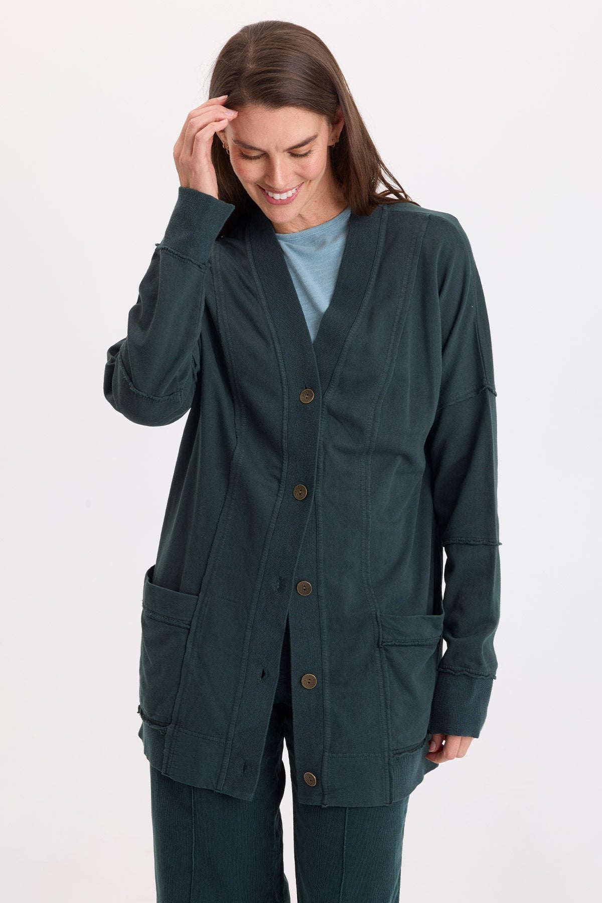 Wearables Trude Fleece Button-Up Cardigan
