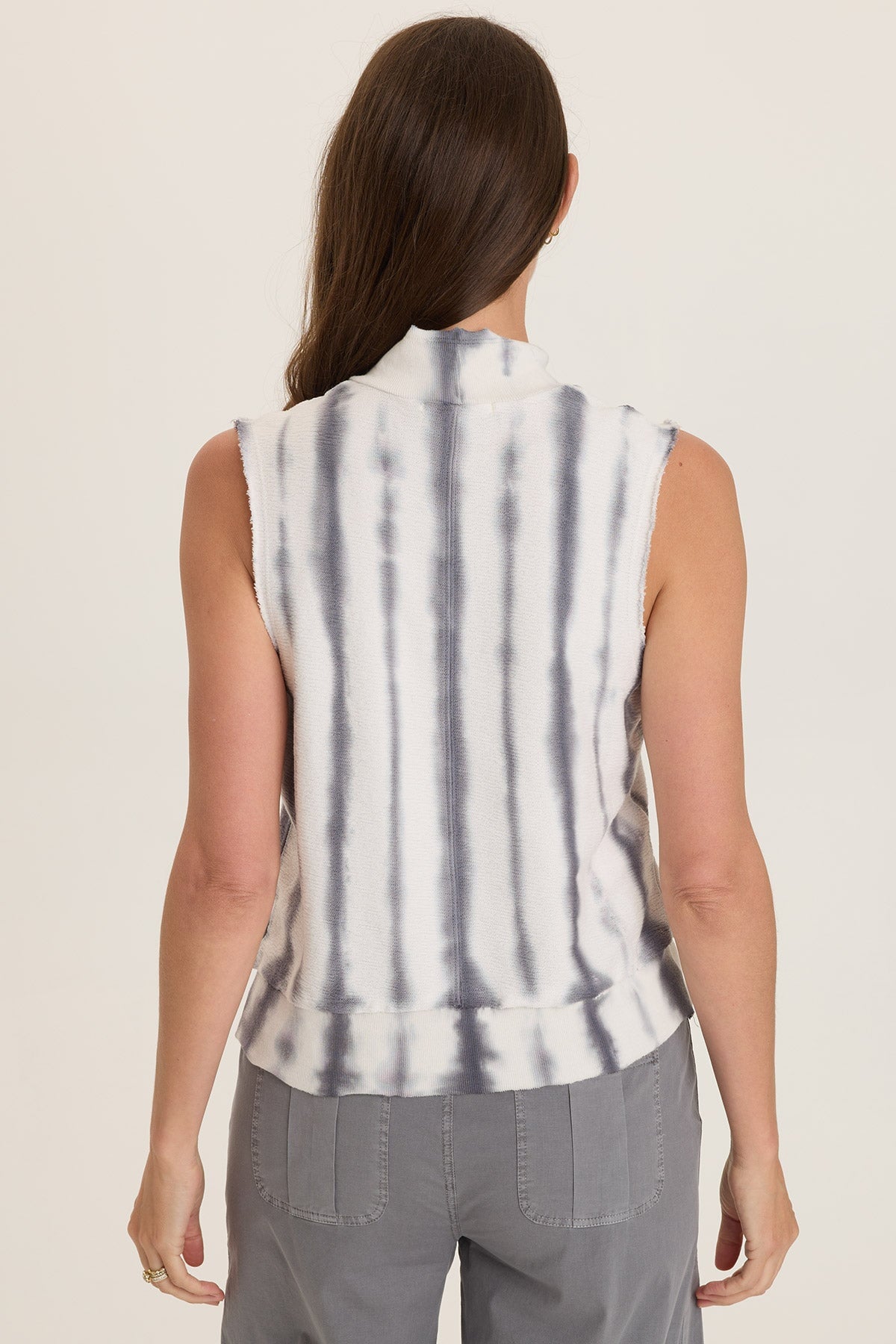 Wearables Isolde Mock Neck Crepe Knit Tank