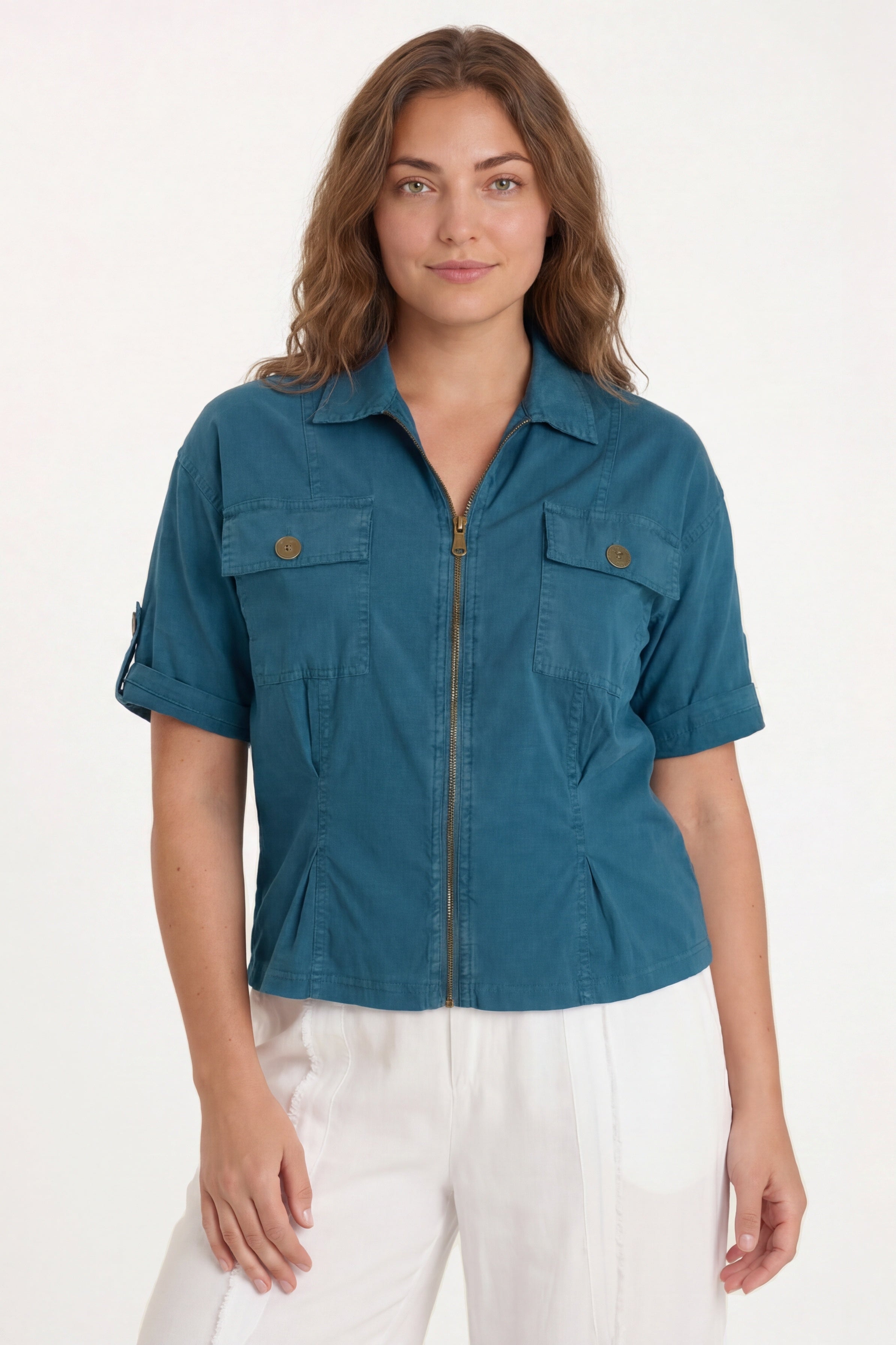 Wearables Tammen Dart Tucks Poplin Shacket
