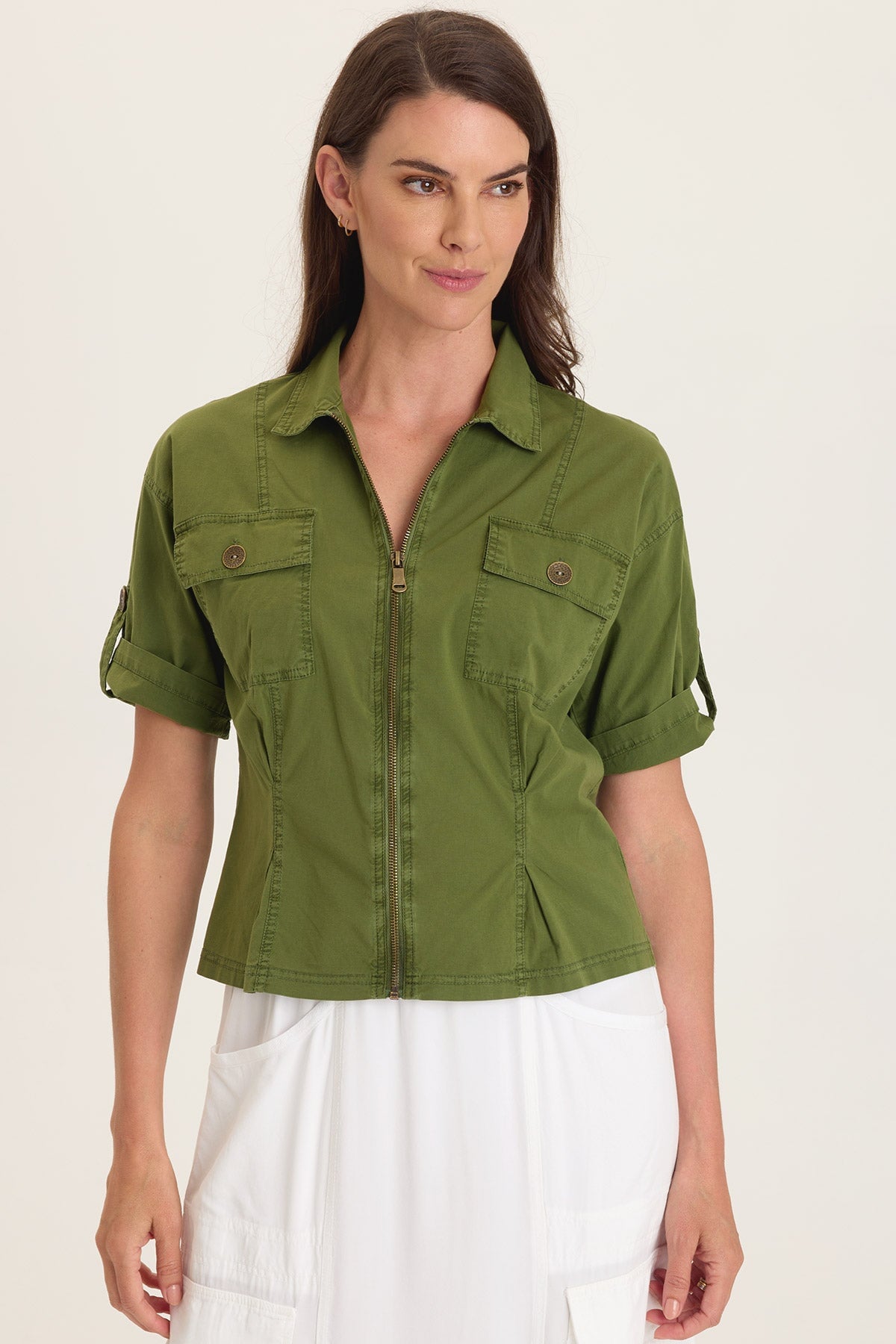 Wearables Tammen Dart Tucks Poplin Shacket