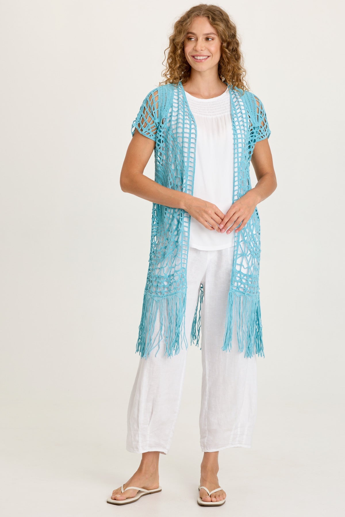 XCVI Calix Crochet Fringe Cover-Up