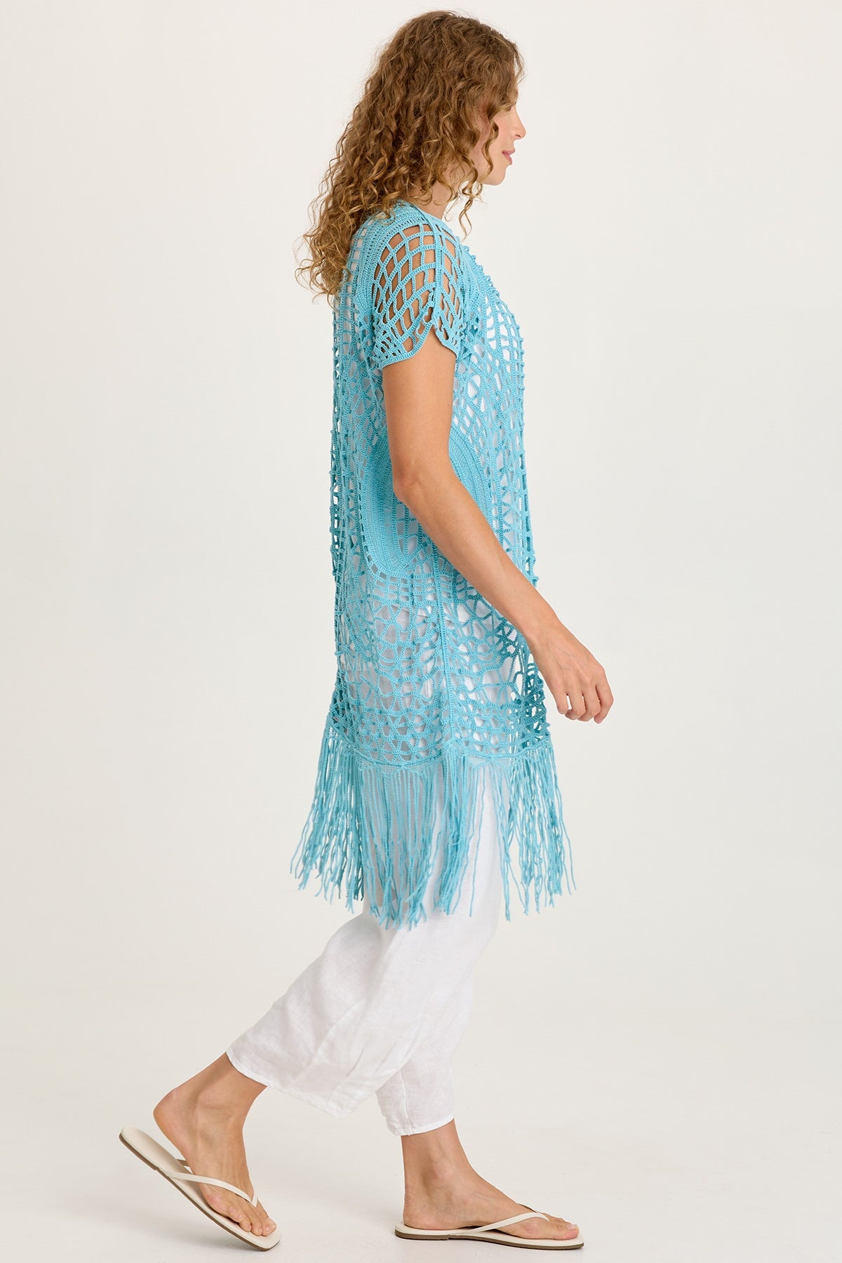 XCVI Calix Crochet Fringe Cover-Up