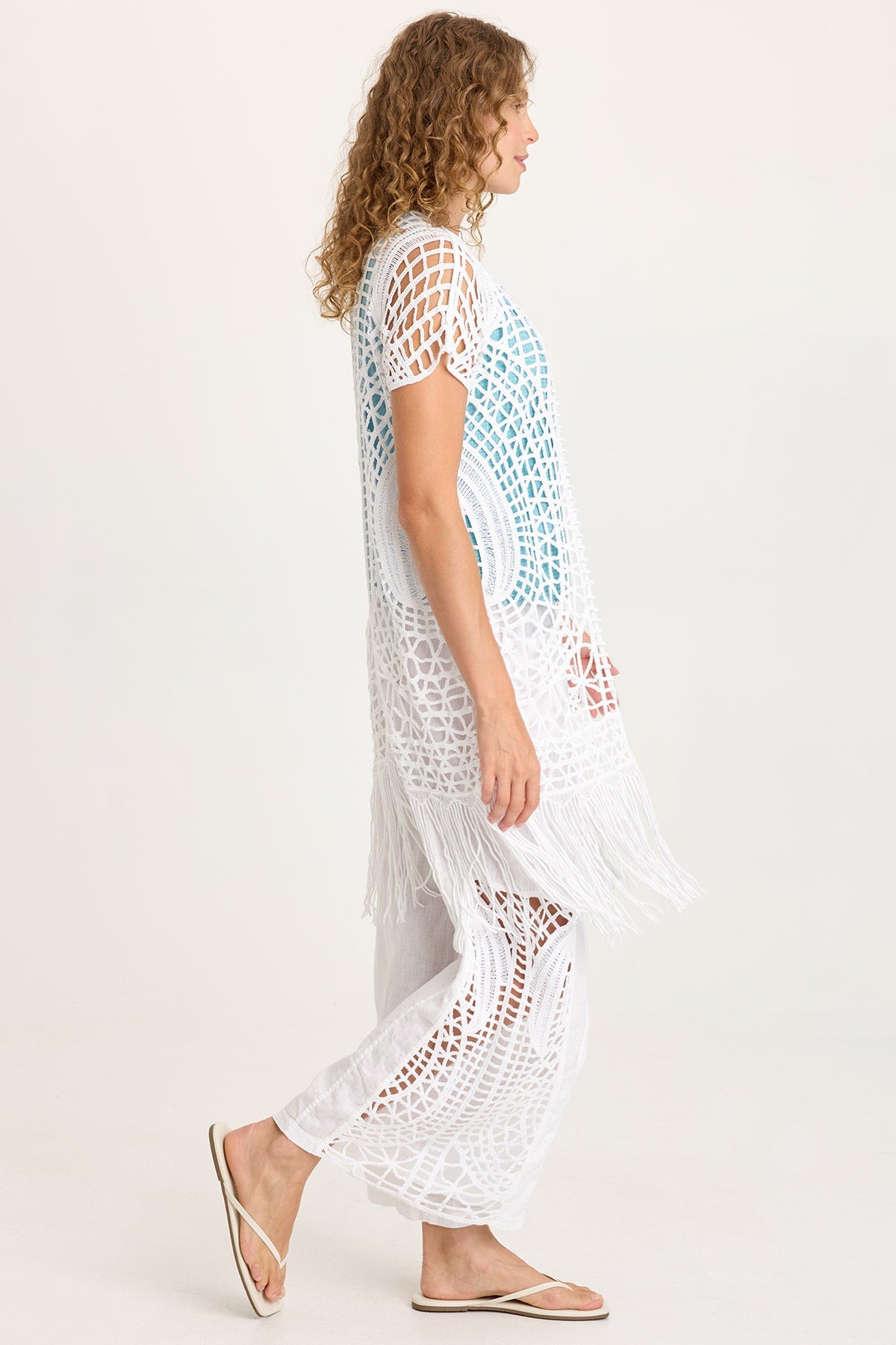 XCVI Calix Crochet Fringe Cover-Up