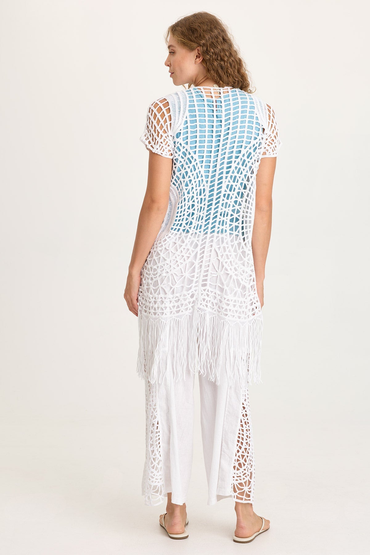XCVI Calix Crochet Fringe Cover-Up