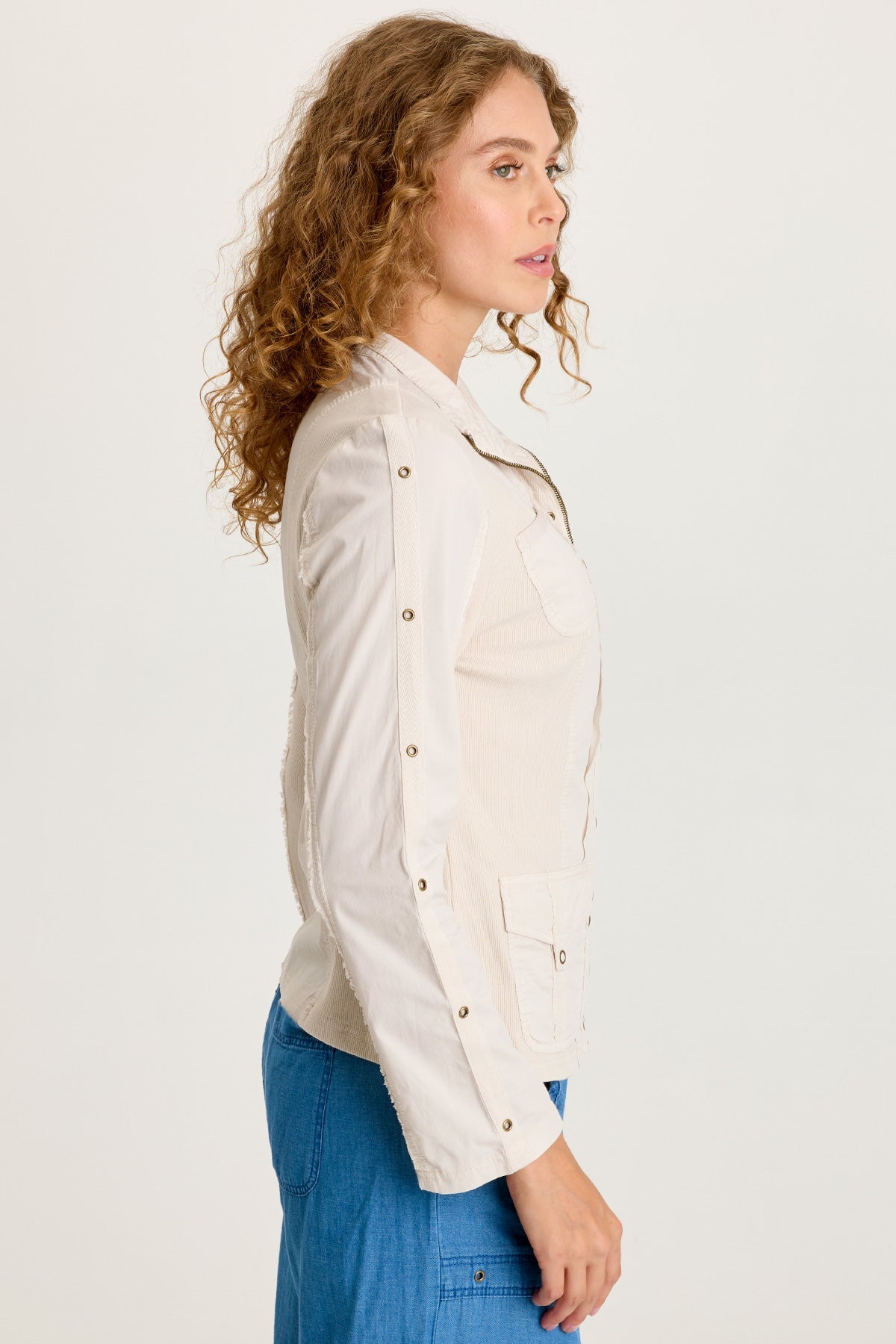 XCVI Murphy Poplin Fitted Zip-Up Jacket