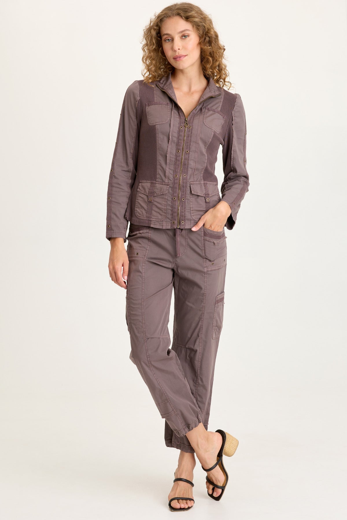 XCVI Murphy Poplin Fitted Zip-Up Jacket