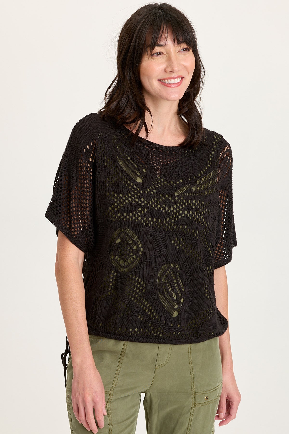 XCVI Macon Cotton Knit Short Sleeve Top
