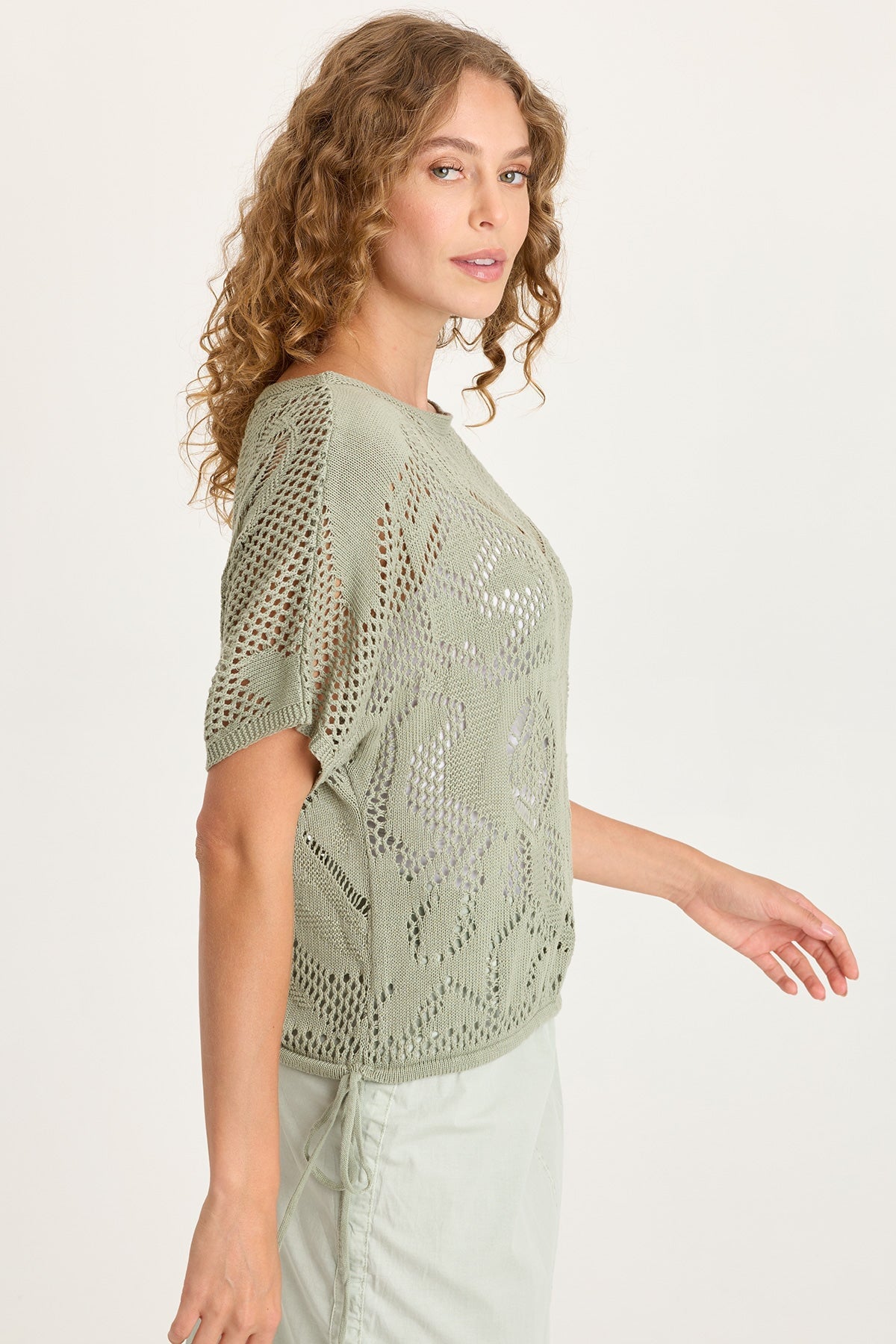 XCVI Macon Cotton Knit Short Sleeve Top