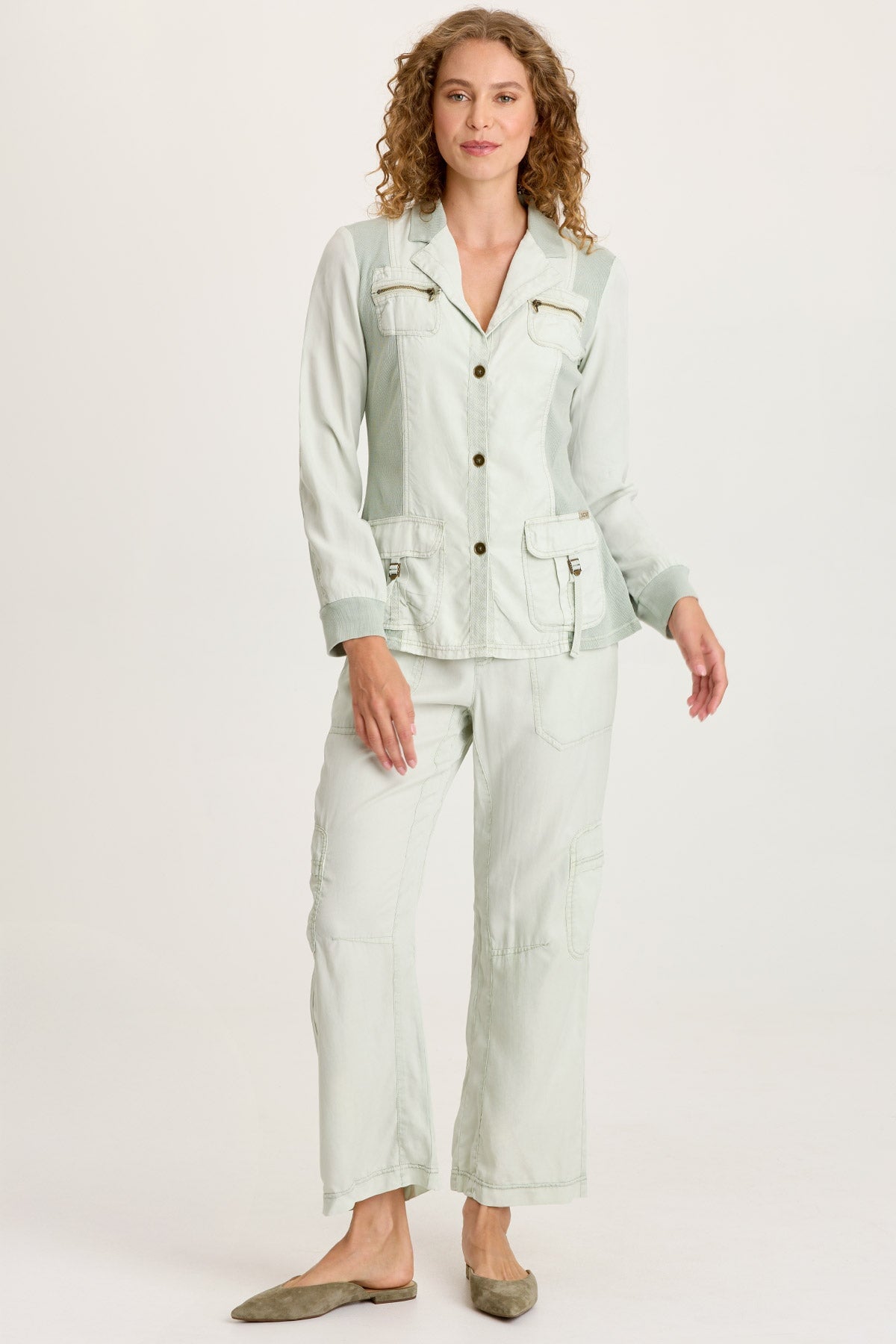 XCVI Taran Twill Sleek Cargo Pant