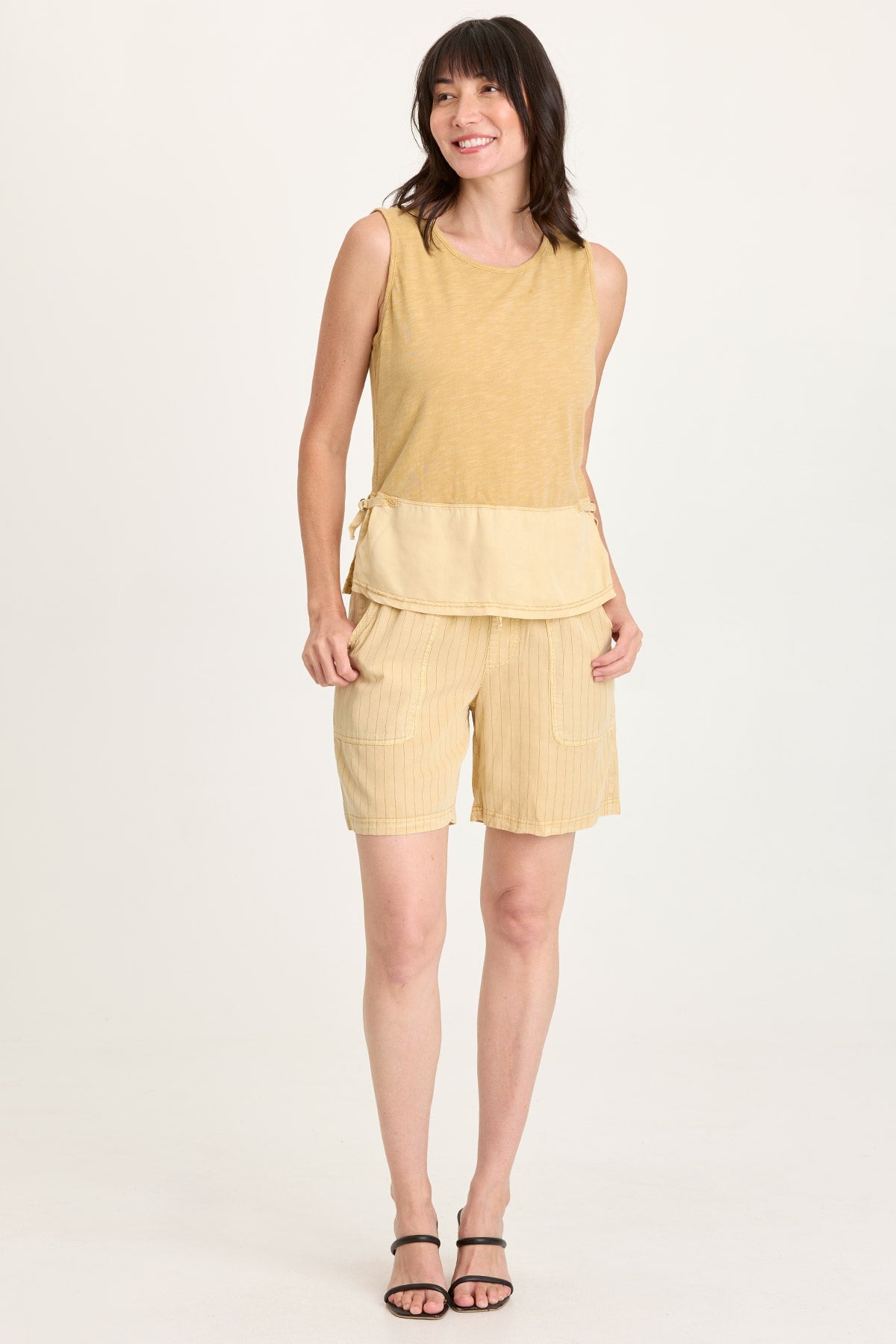 XCVI Enna Cinchable Twill Tank