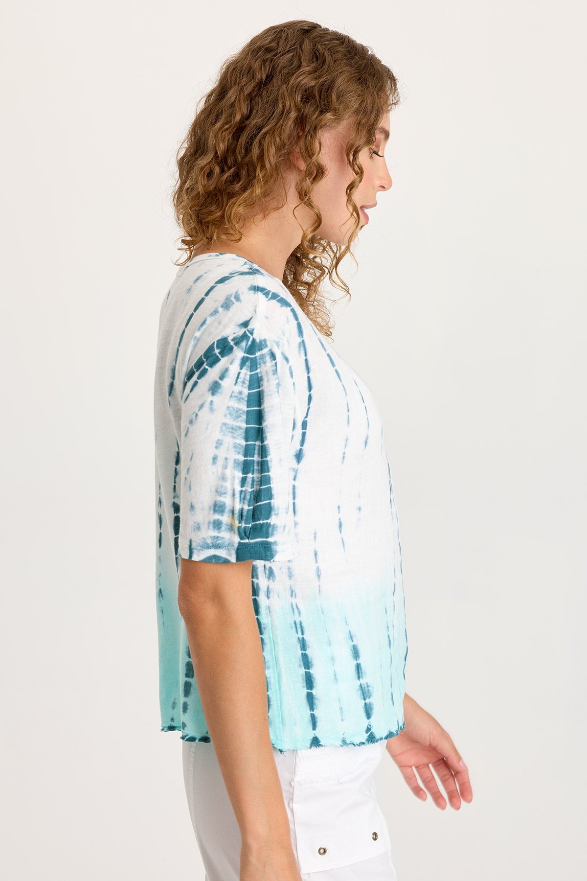 XCVI Esti Linen Short Sleeve Tee