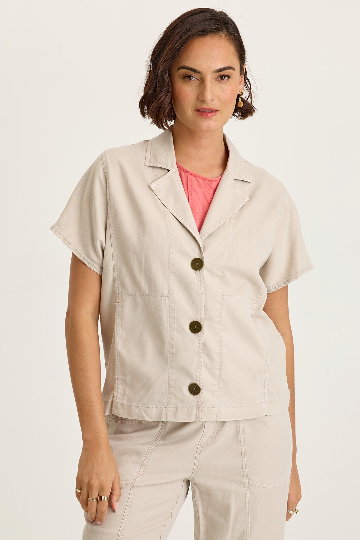 Wearables Hugh Twill Boxy Short Sleeve Jacket