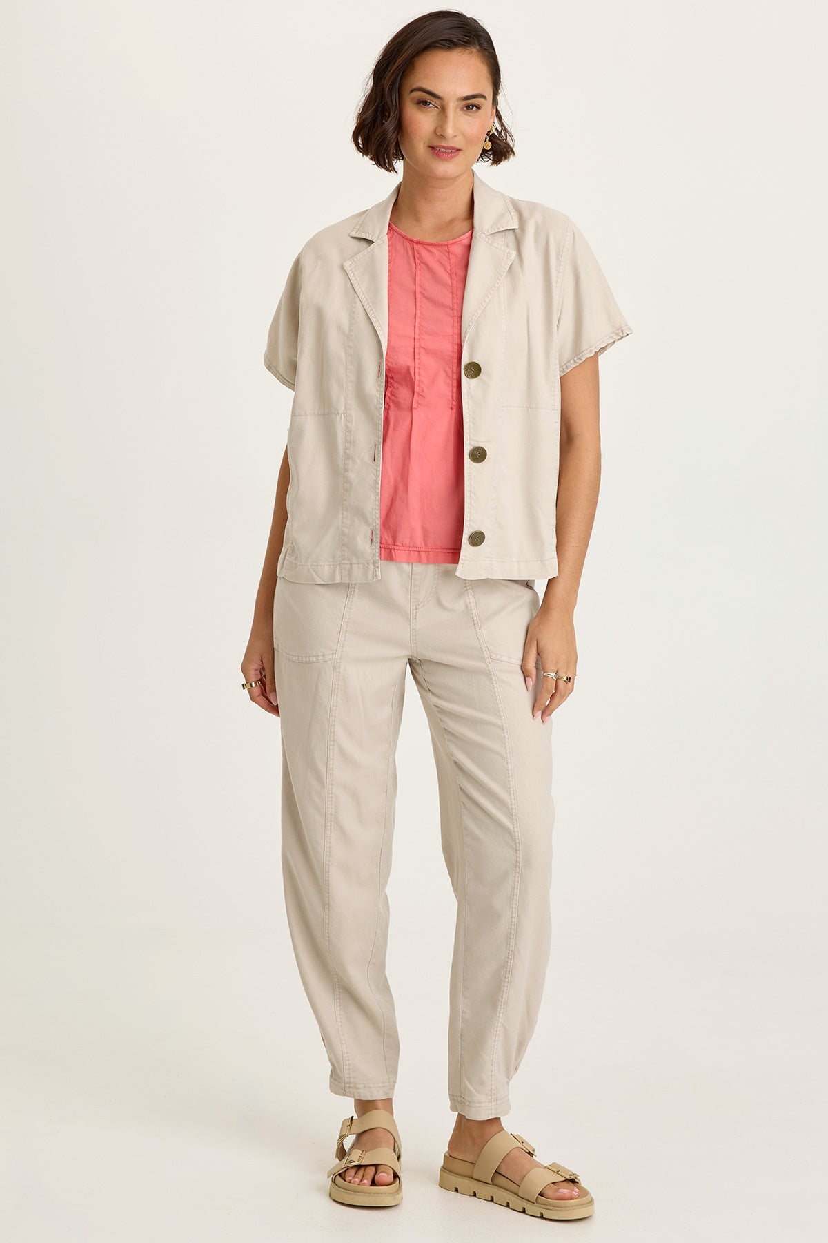 Wearables Hugh Twill Boxy Short Sleeve Jacket